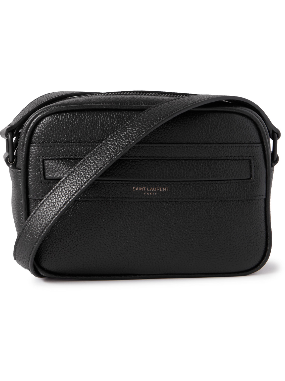 Saint Laurent Camp Small Camera Bag in Grained Leather - Black - Men