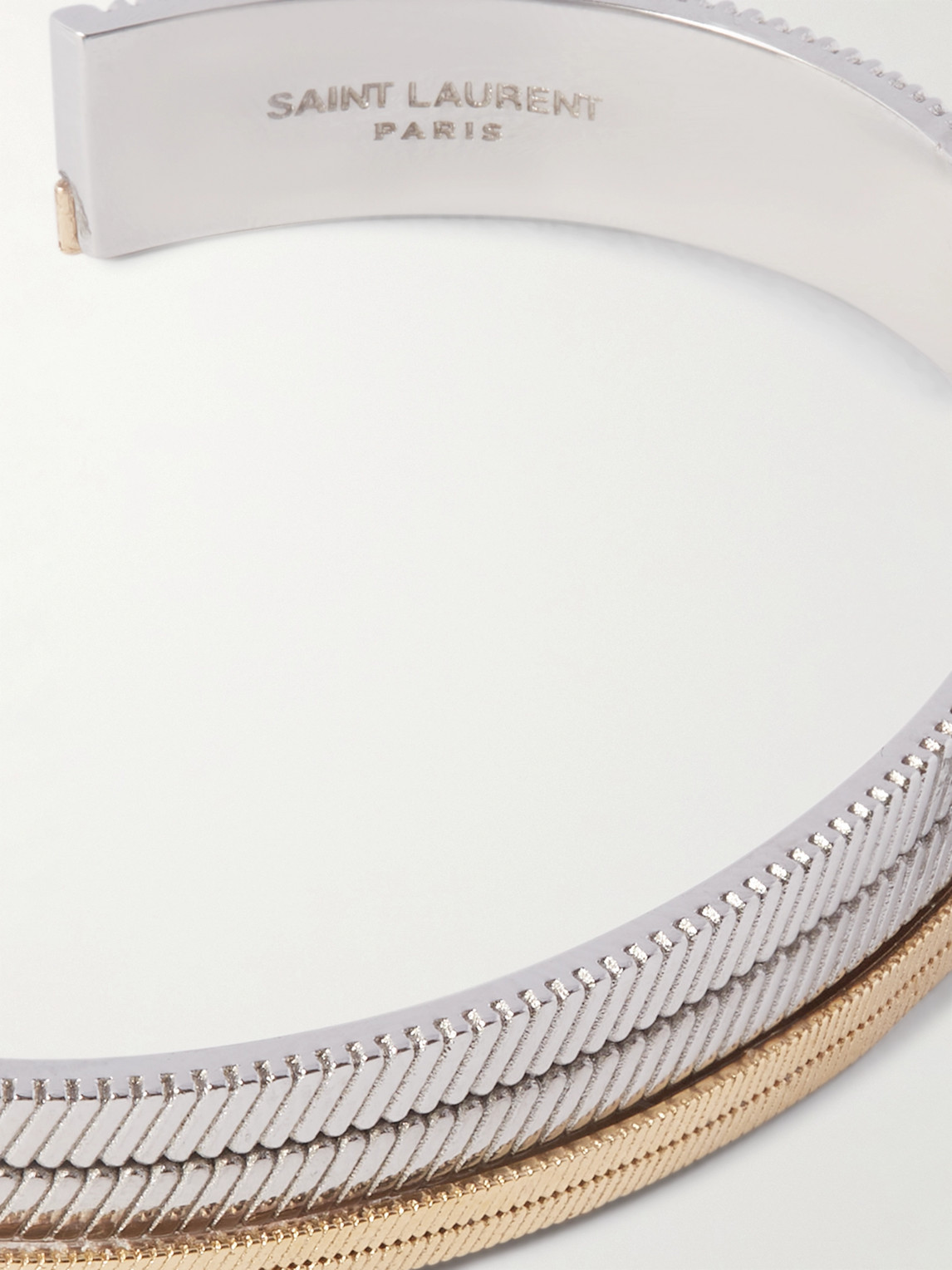 SAINT LAURENT Silver- Gold-Tone Cuff | Smart Closet