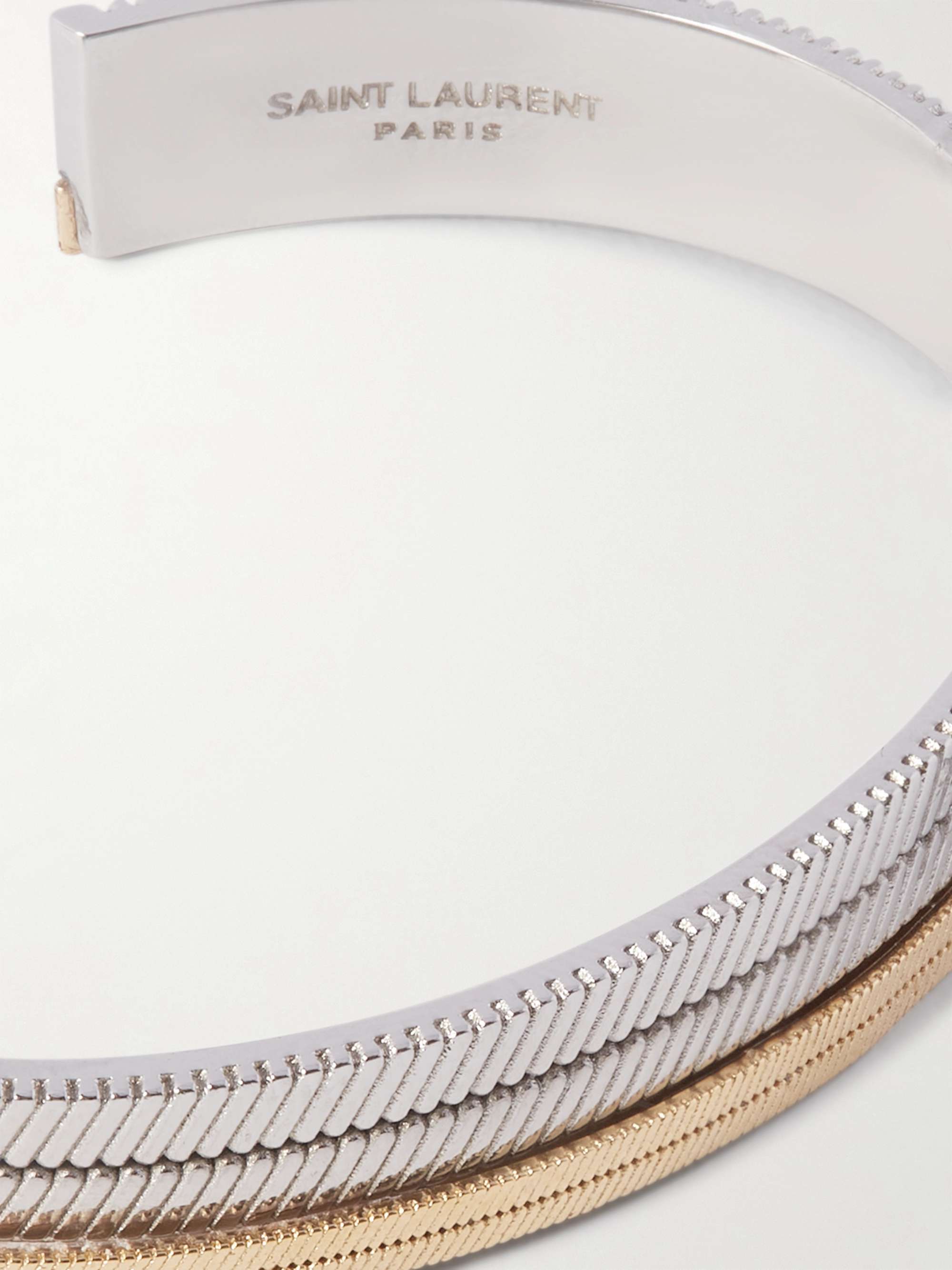Saint Laurent open-cuff design pull-on bracelet - Neutrals