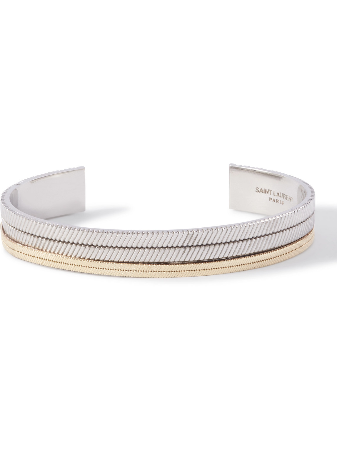 SAINT LAURENT Silver- Gold-Tone Cuff | Smart Closet