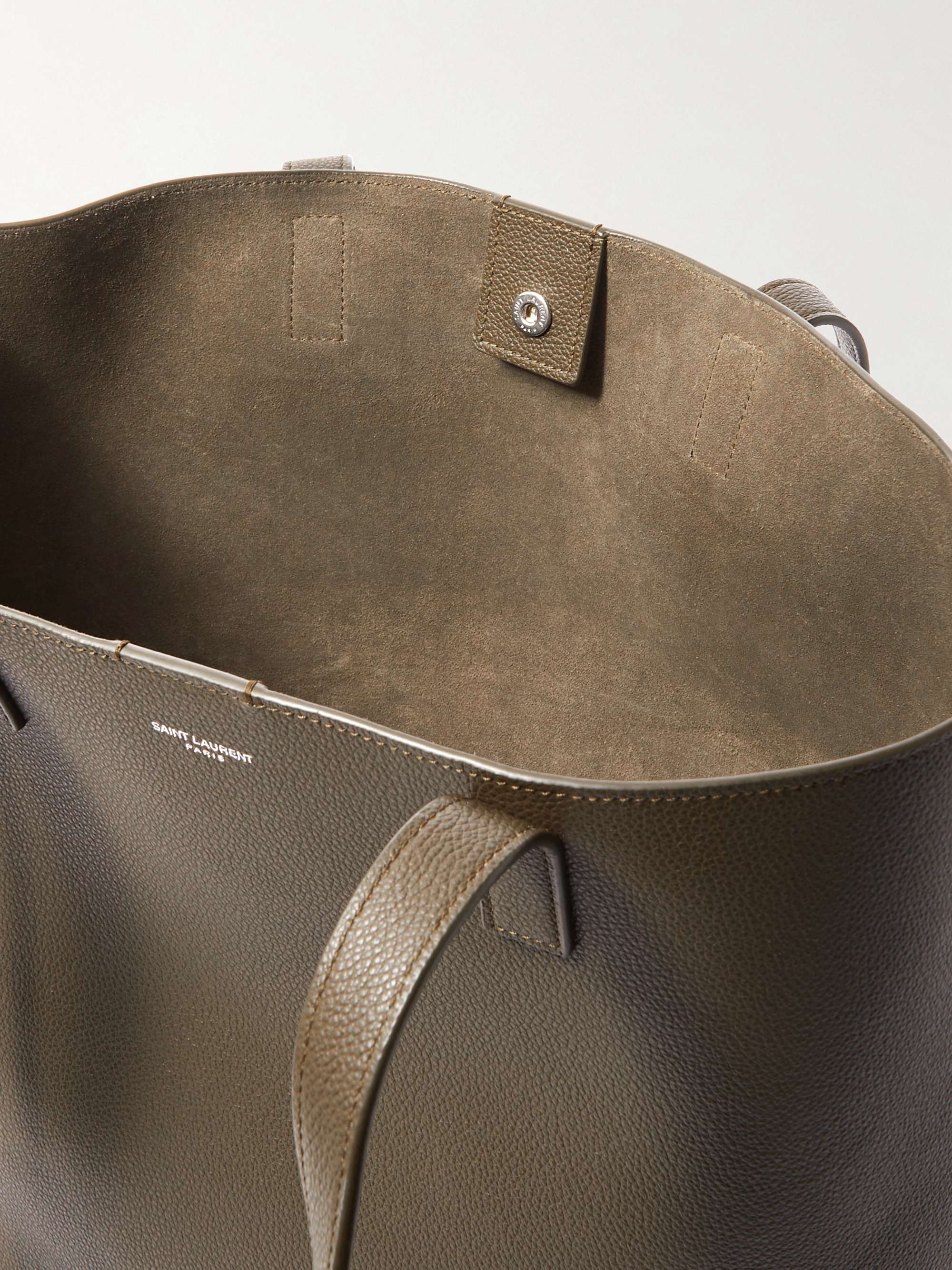 SAINT LAURENT Bold Textured-Leather Tote Bag for Men | MR PORTER