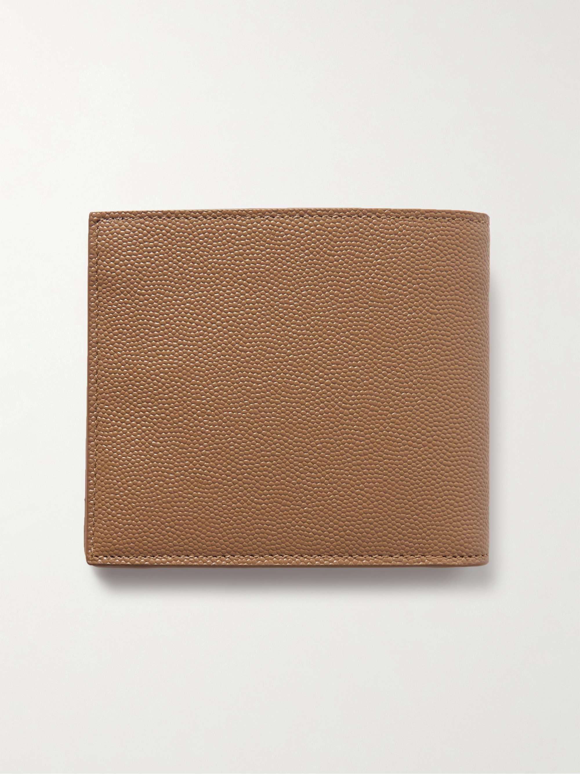 SAINT LAURENT East/West Pebble-Grain Leather Bifold Wallet