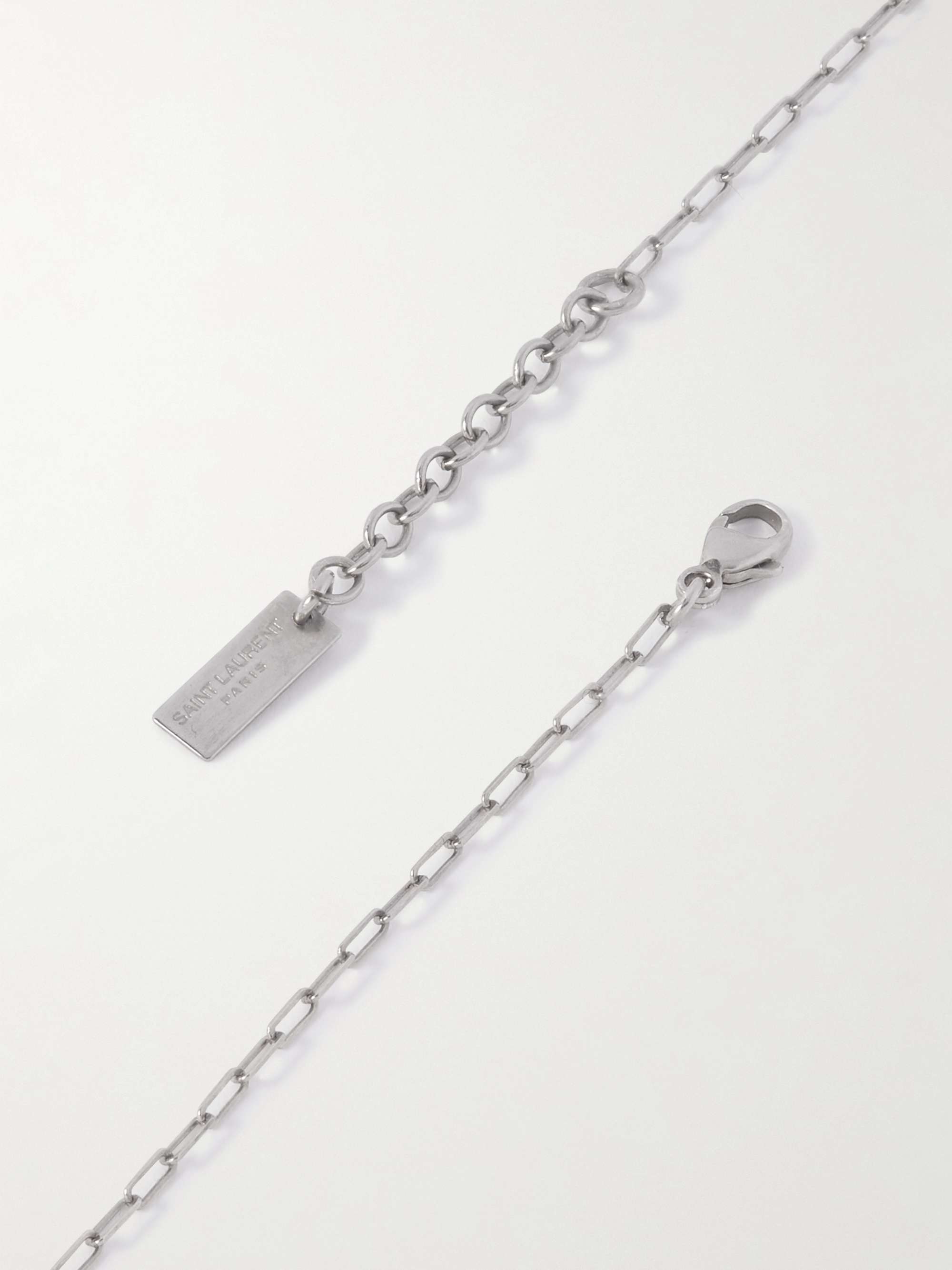 SAINT LAURENT Silver-Tone Chain Necklace
