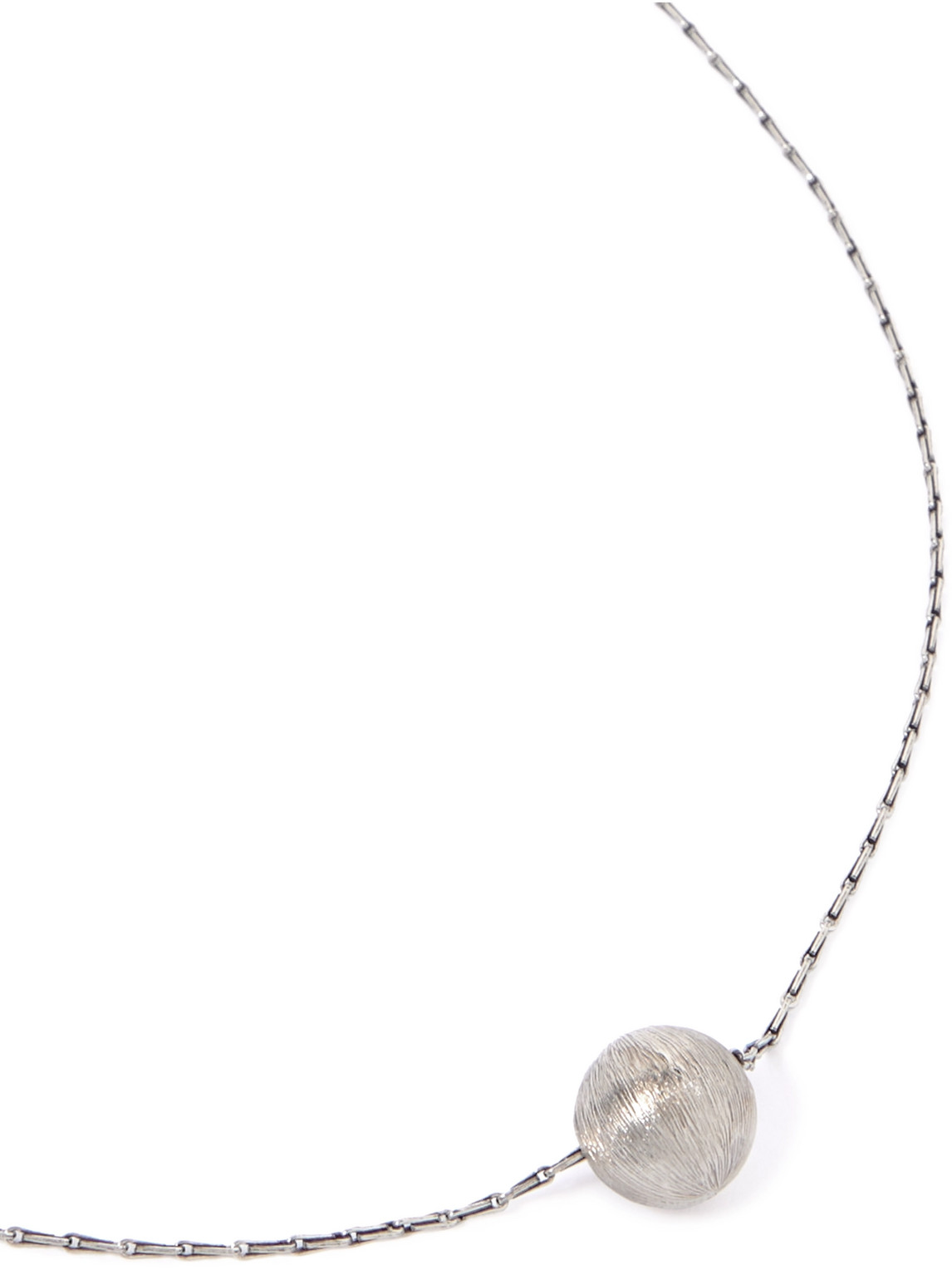 Saint Laurent Oxidised Silver-tone Pendant Necklace