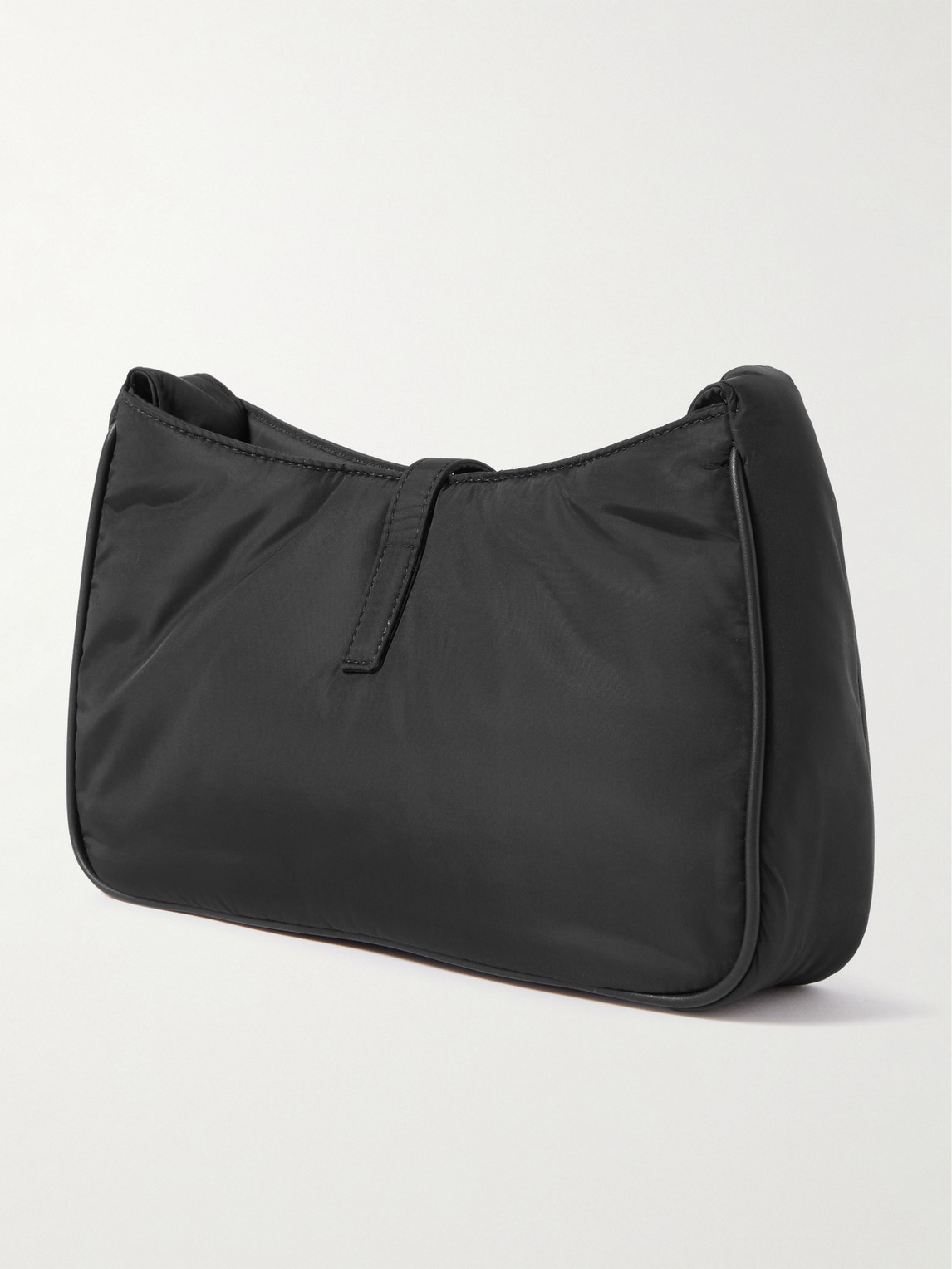 Shop Saint Laurent Le 5 À 7 Leather-trimmed Shell Messenger Bag In Black