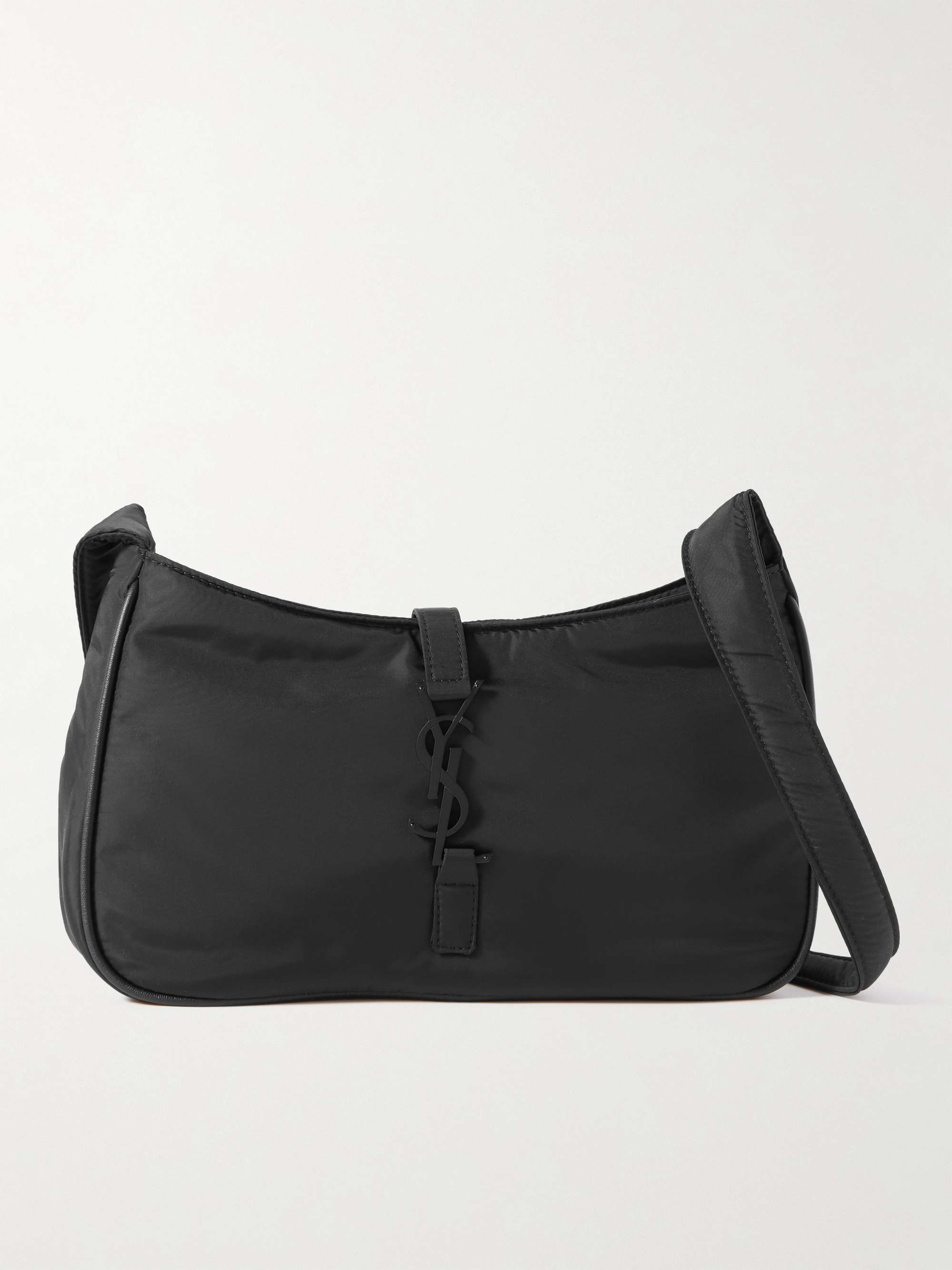 SAINT LAURENT Le 5 à 7 Leather-Trimmed Shell Messenger Bag