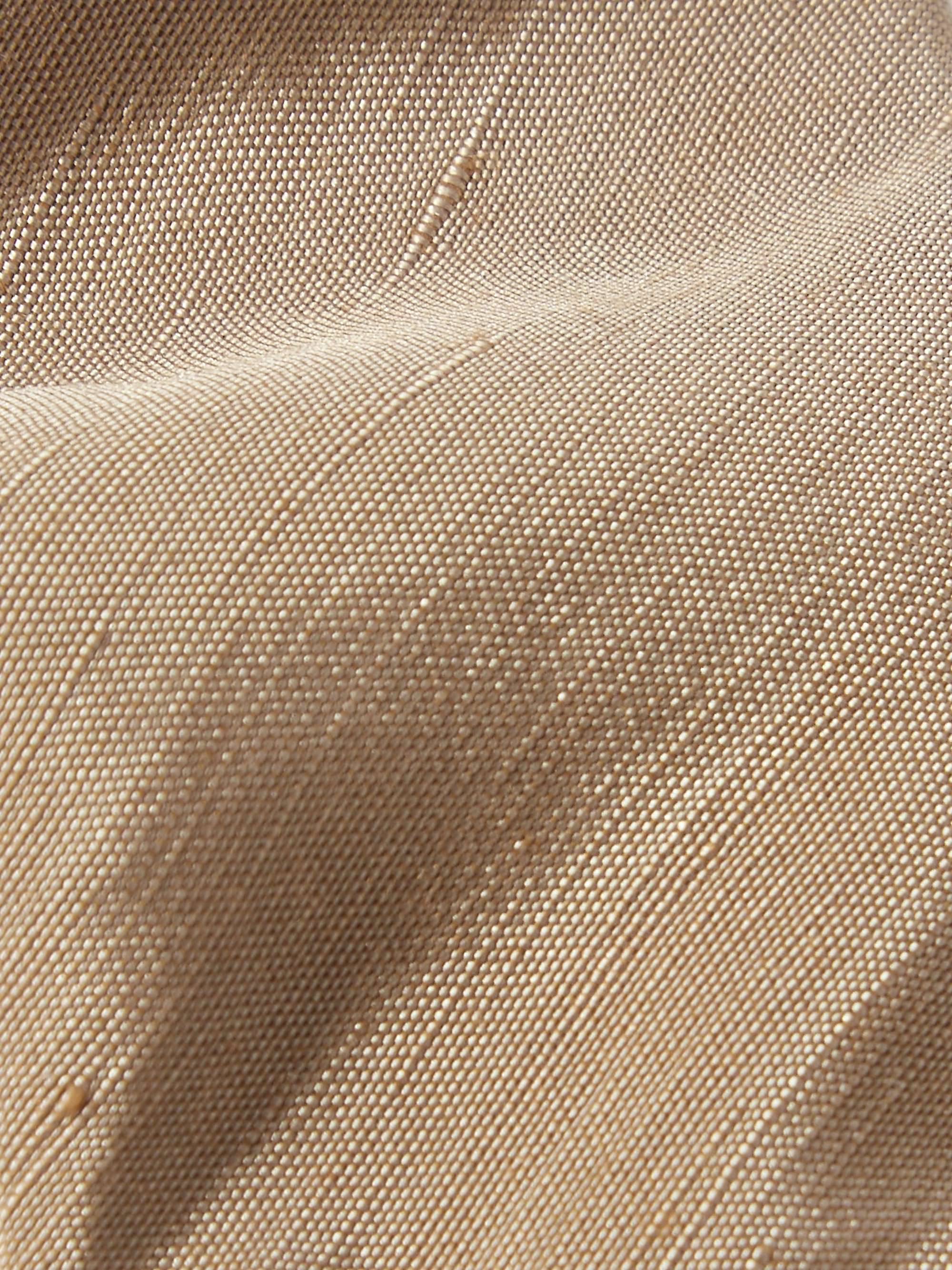 SAINT LAURENT Slub Linen and Silk-Blend Faille Tie