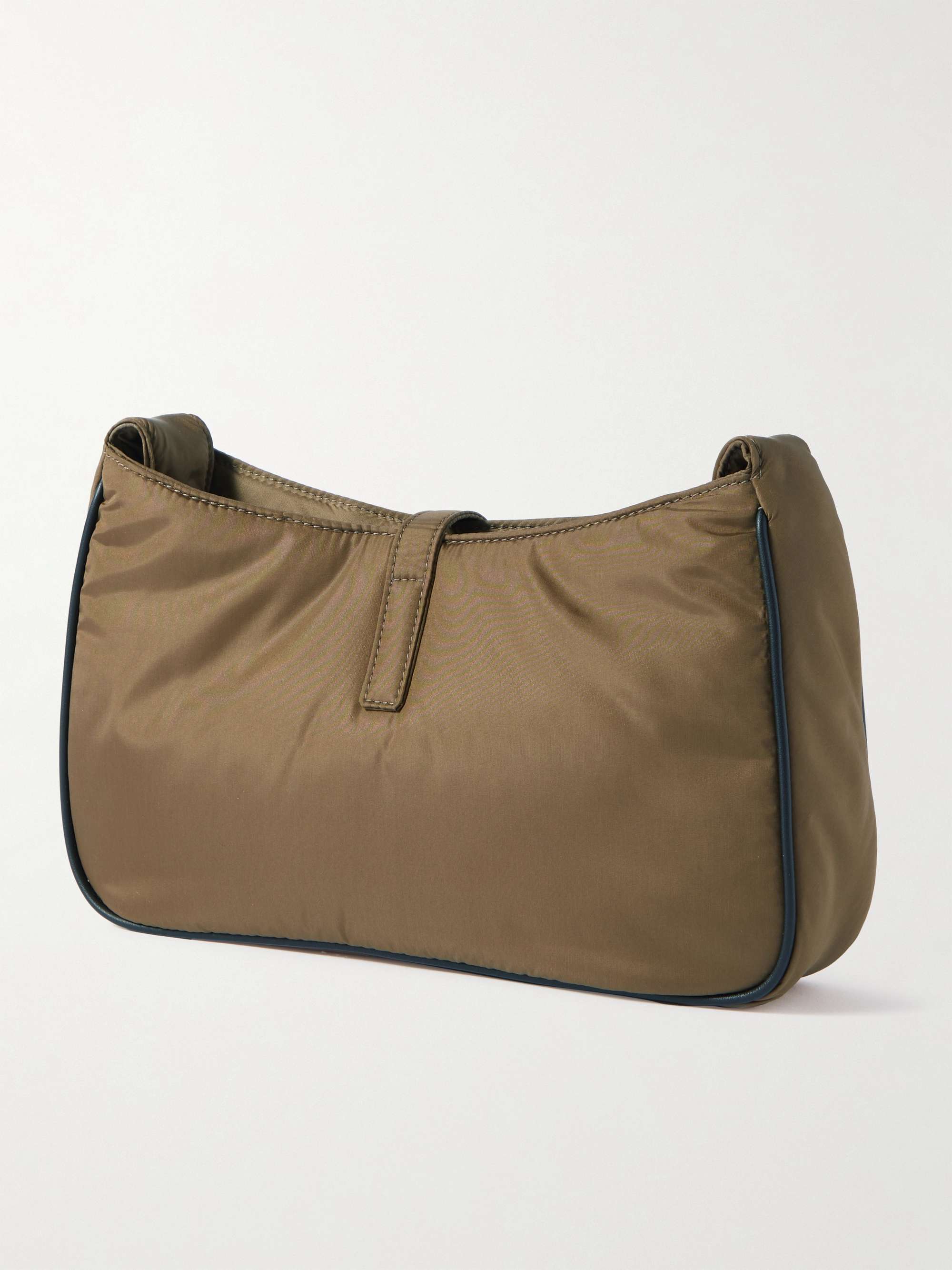 SAINT LAURENT Le 5 à 7 Leather-Trimmed Shell Messenger Bag