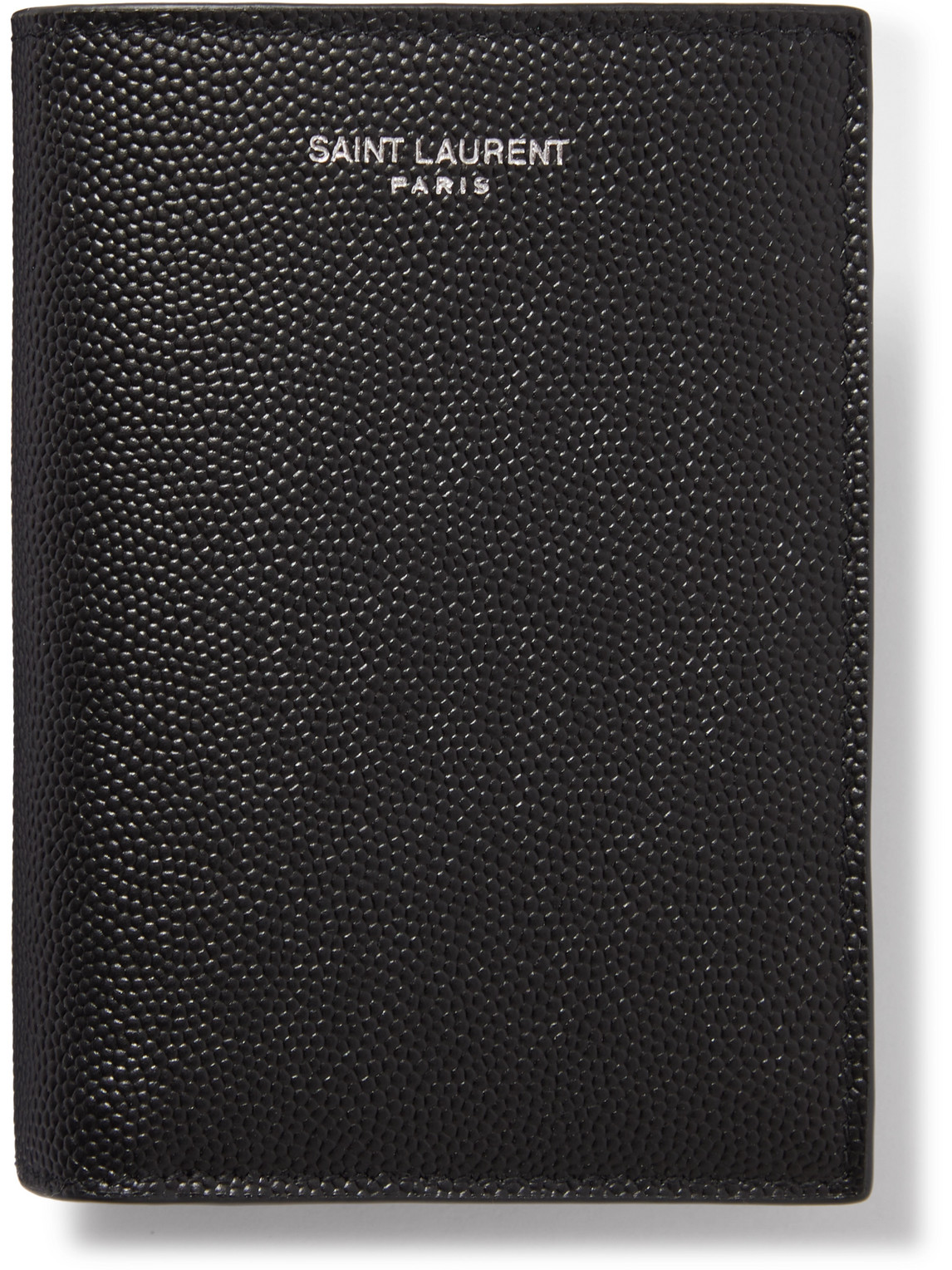Saint Laurent Logo-debossed Full-grain Leather Billfold Wallet In Black