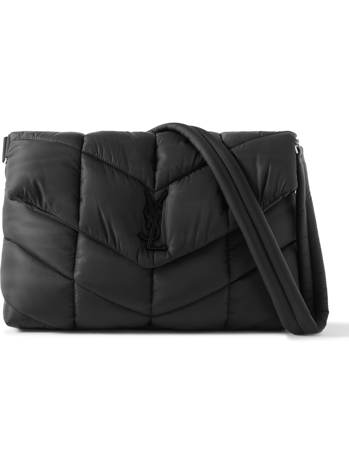 Saint Laurent - Men - logo-print Leather-trimmed ECONYL Tote Bag Black