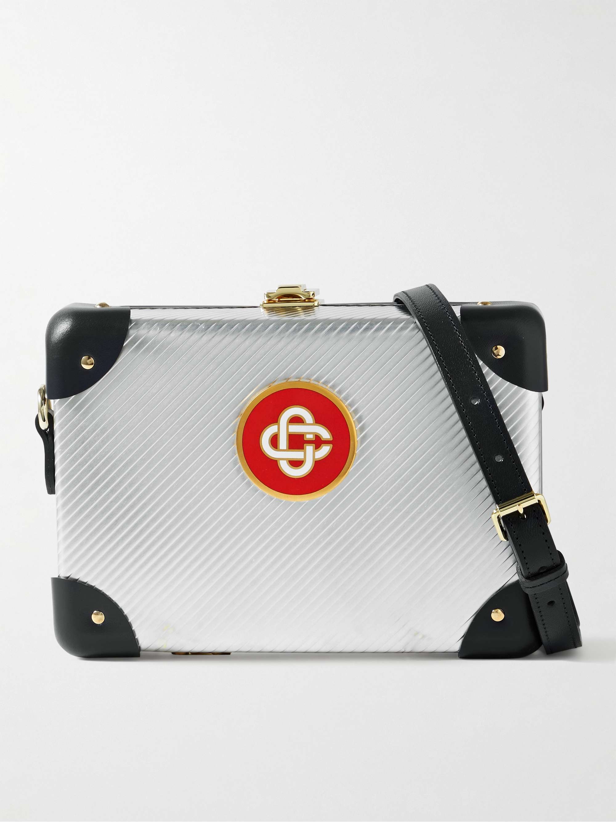CASABLANCA + Globe-Trotter Leather-Trimmed Aluminium Messenger Bag
