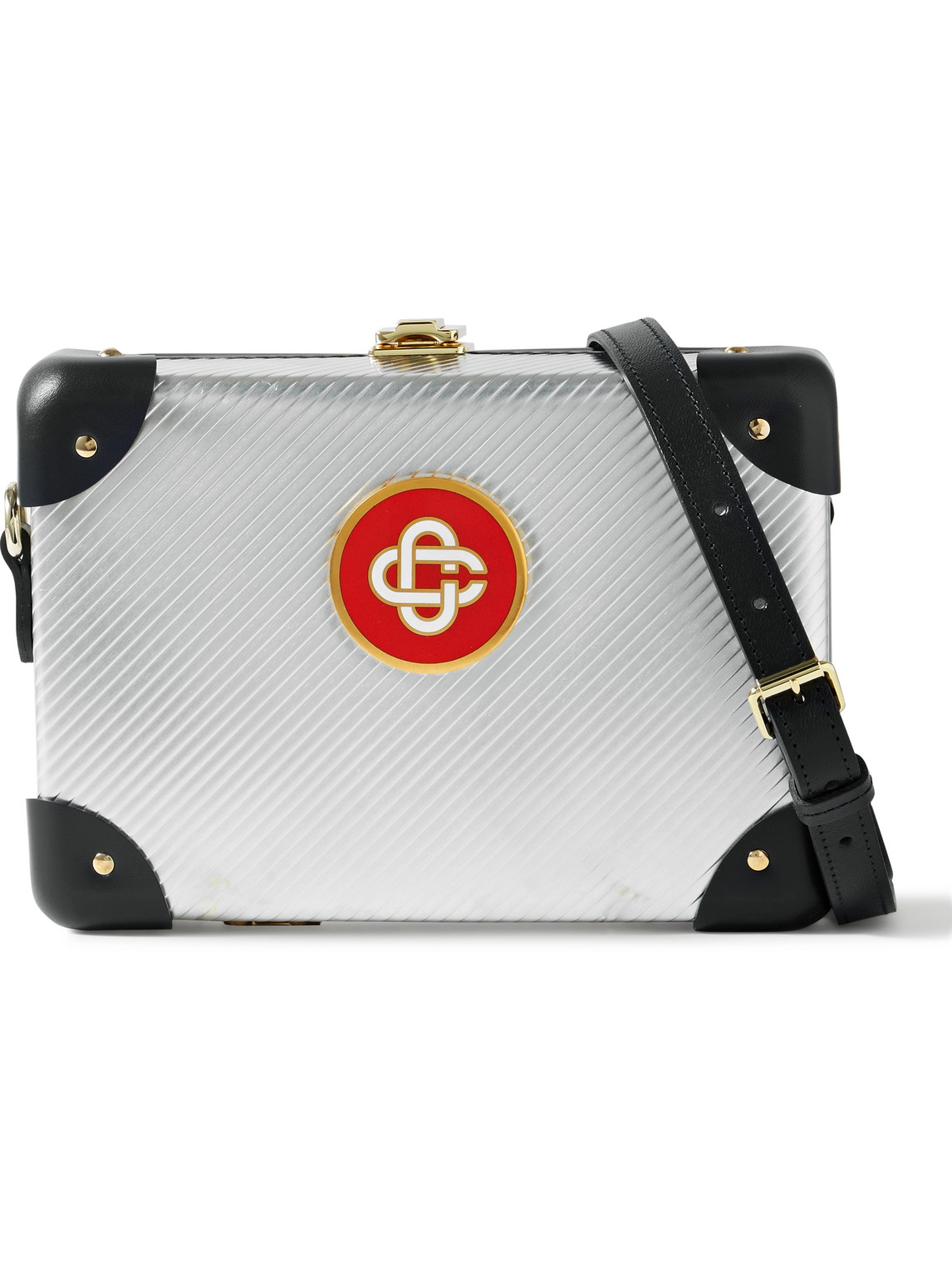 Casablanca Silver Globe-trotter Edition Miniature Case Bag In Silver