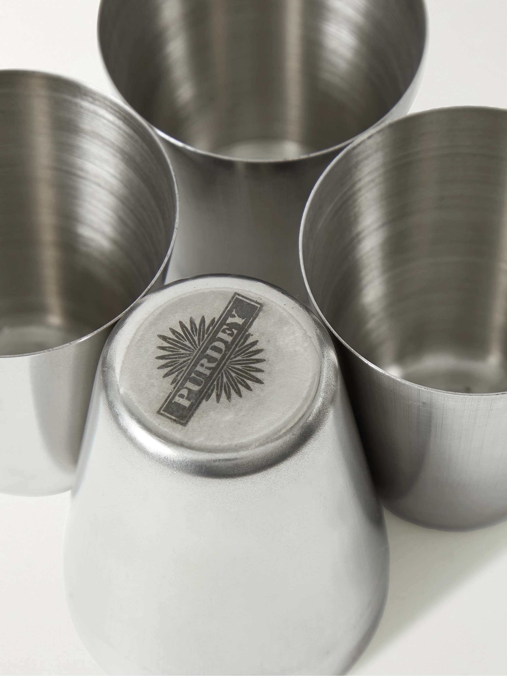 PURDEY Leather and Glass Flask Set