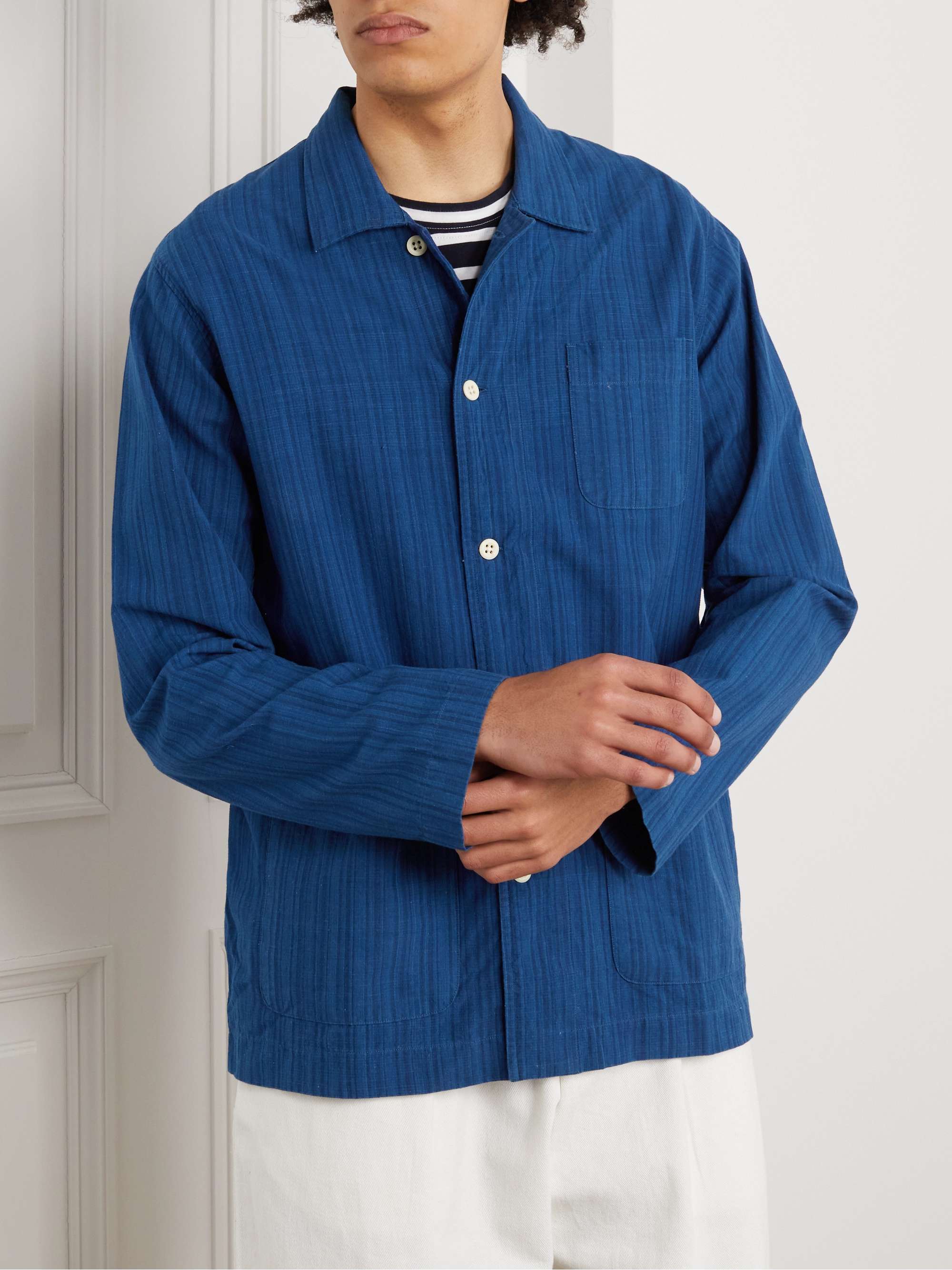 ORIGINAL MADRAS Overshirt in cotone Madras a righe