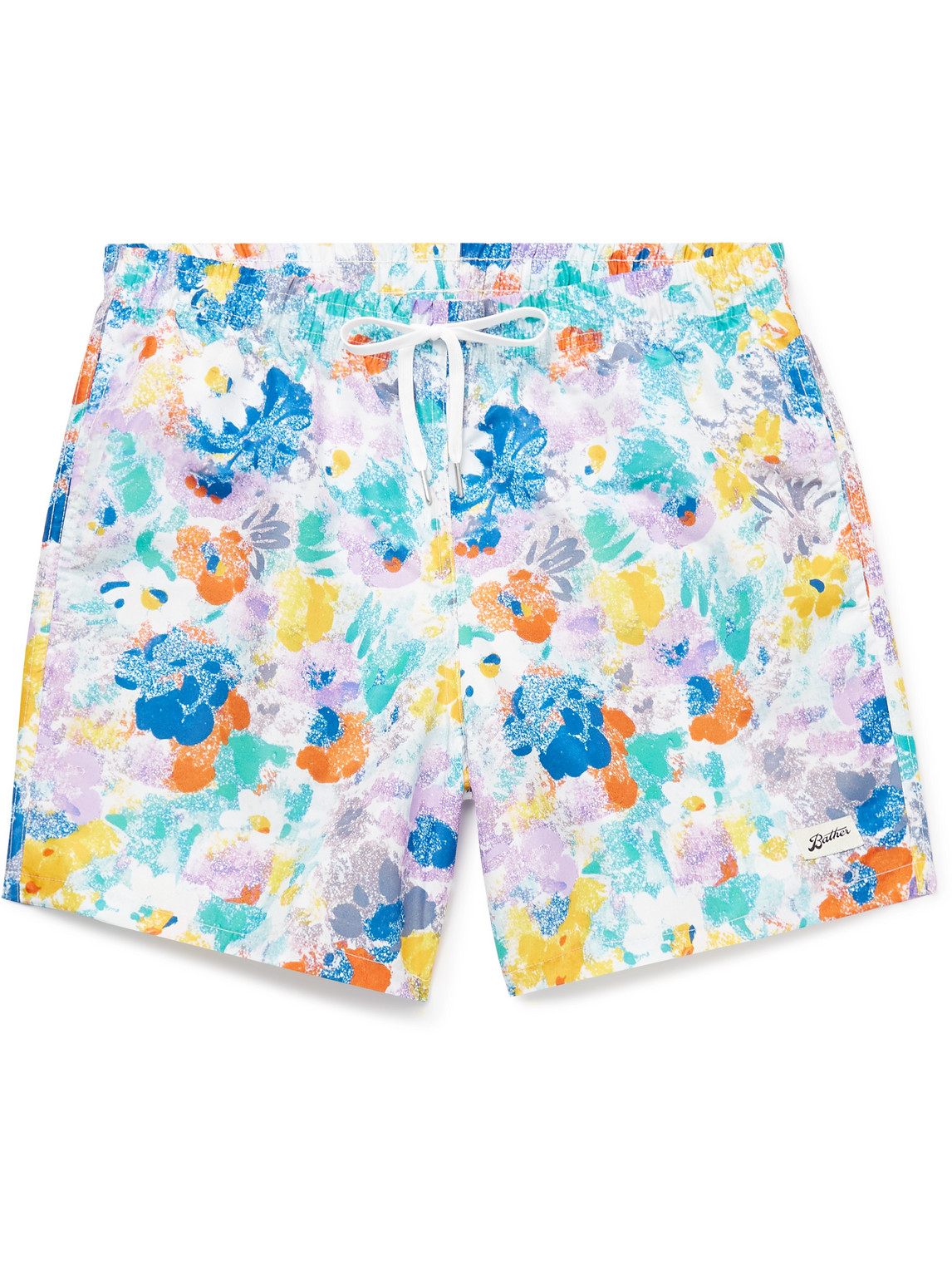 Straight-Leg Mid-Length Floral-Print Recycled Swim Shorts