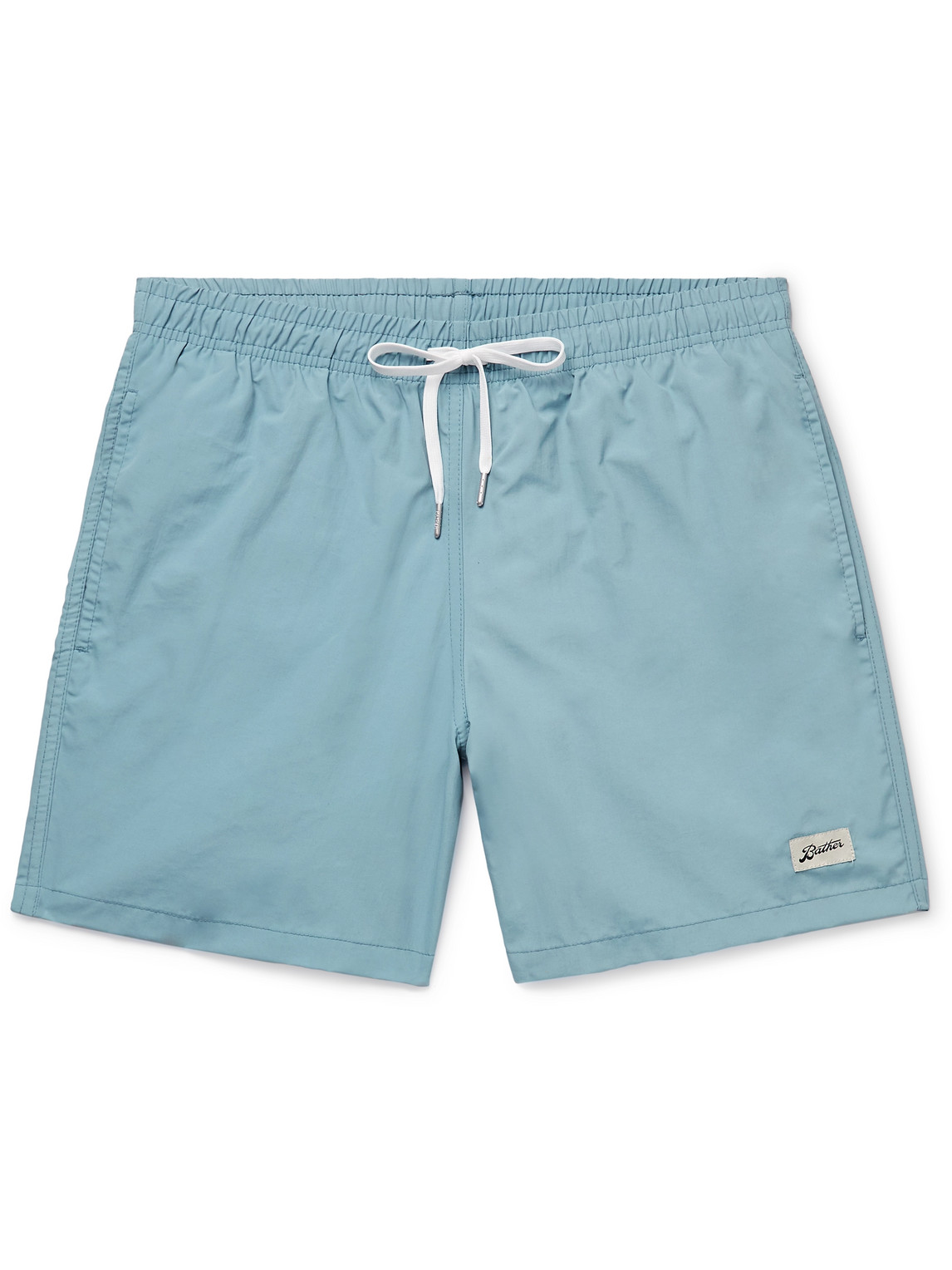 Bather Straight-leg Mid-length Recycled Swim Shorts In Blue
