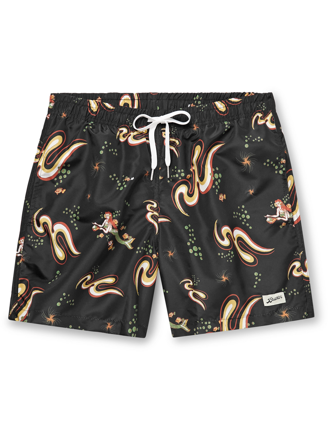 Straight-Leg Mid-Length Printed Recycled Swim Shorts