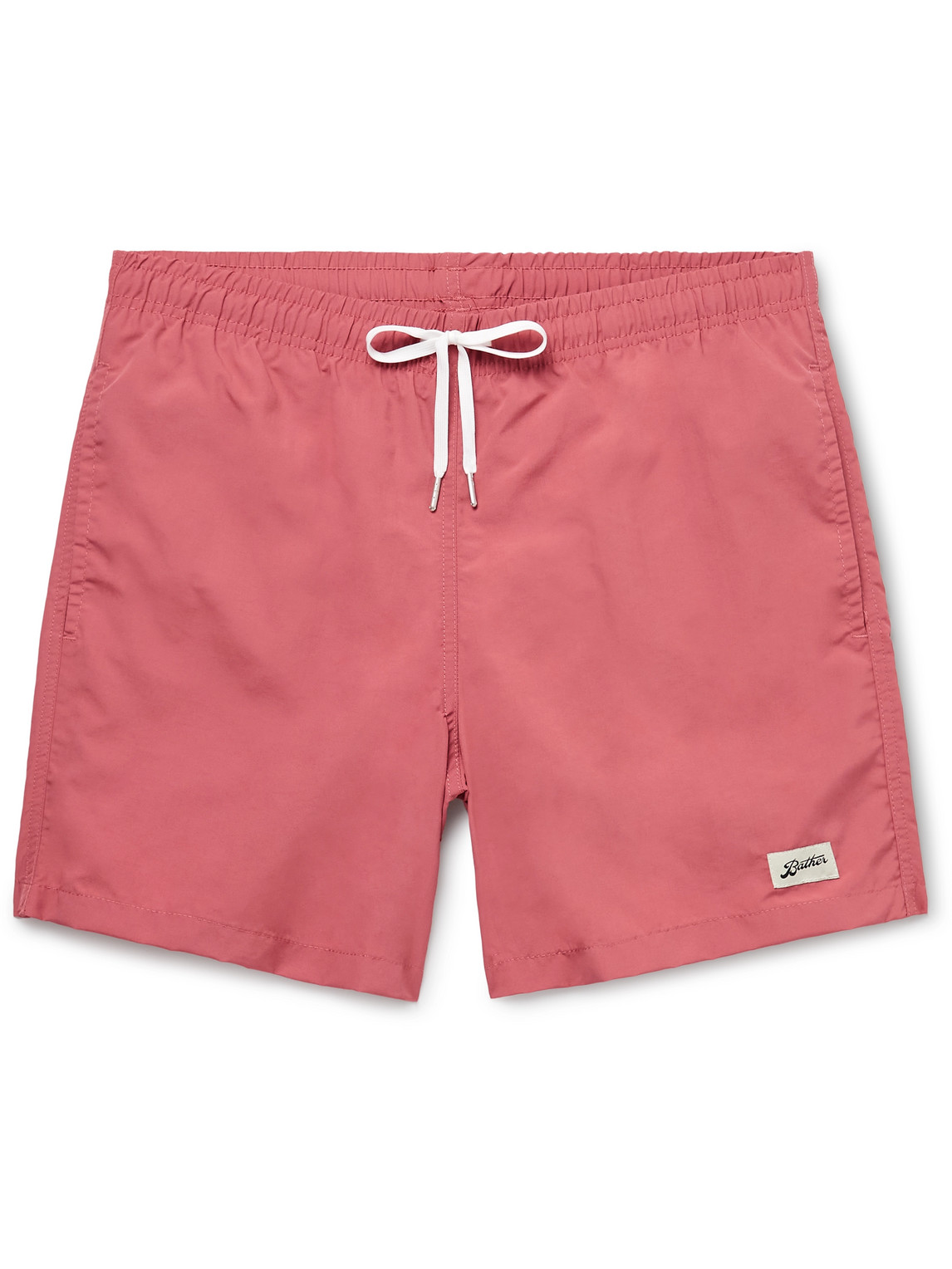 Bather Straight-leg Mid-length Recycled Swim Shorts In Orange