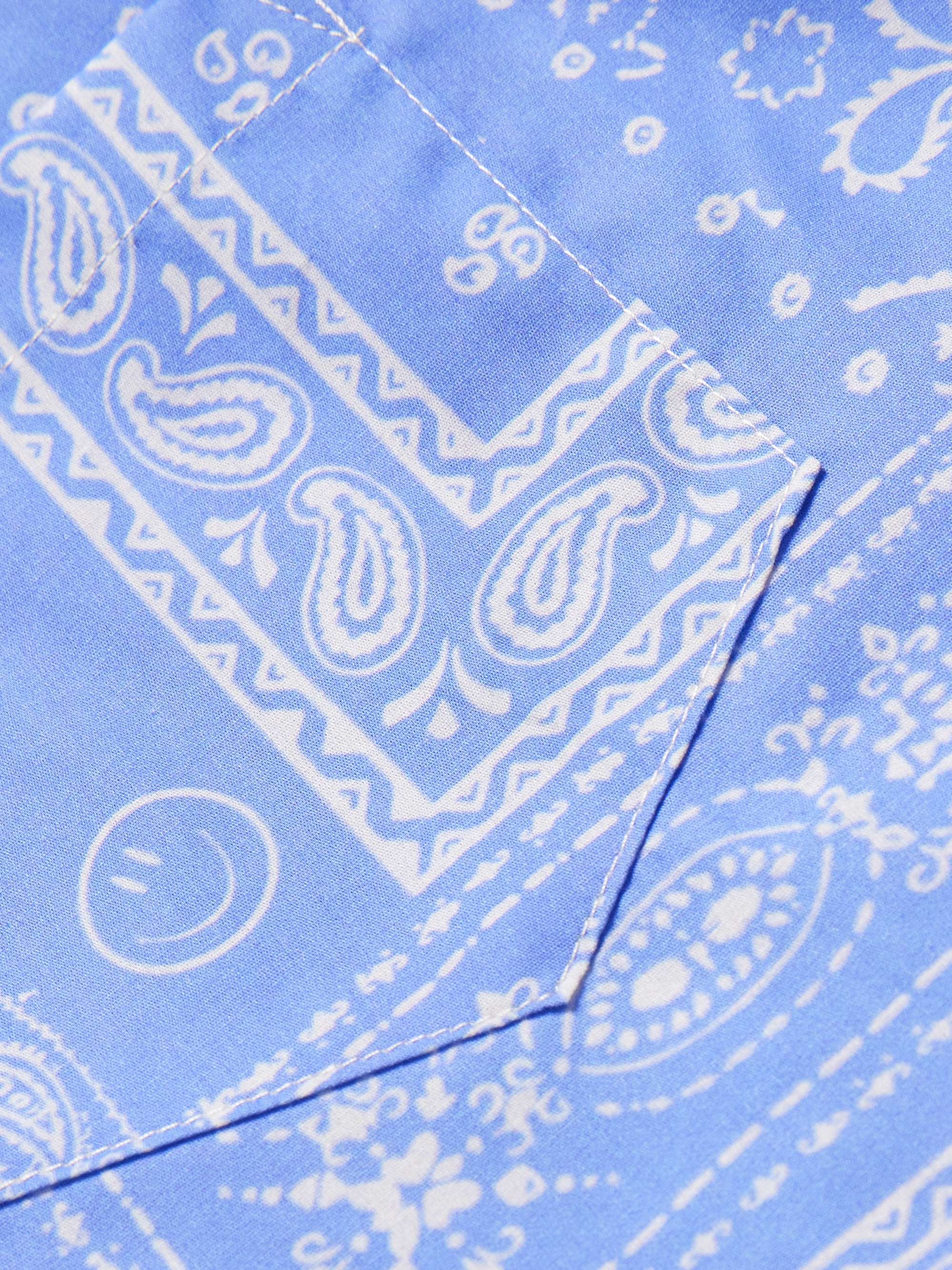 BATHER Camp-Collar Bandana-Print Cotton Shirt