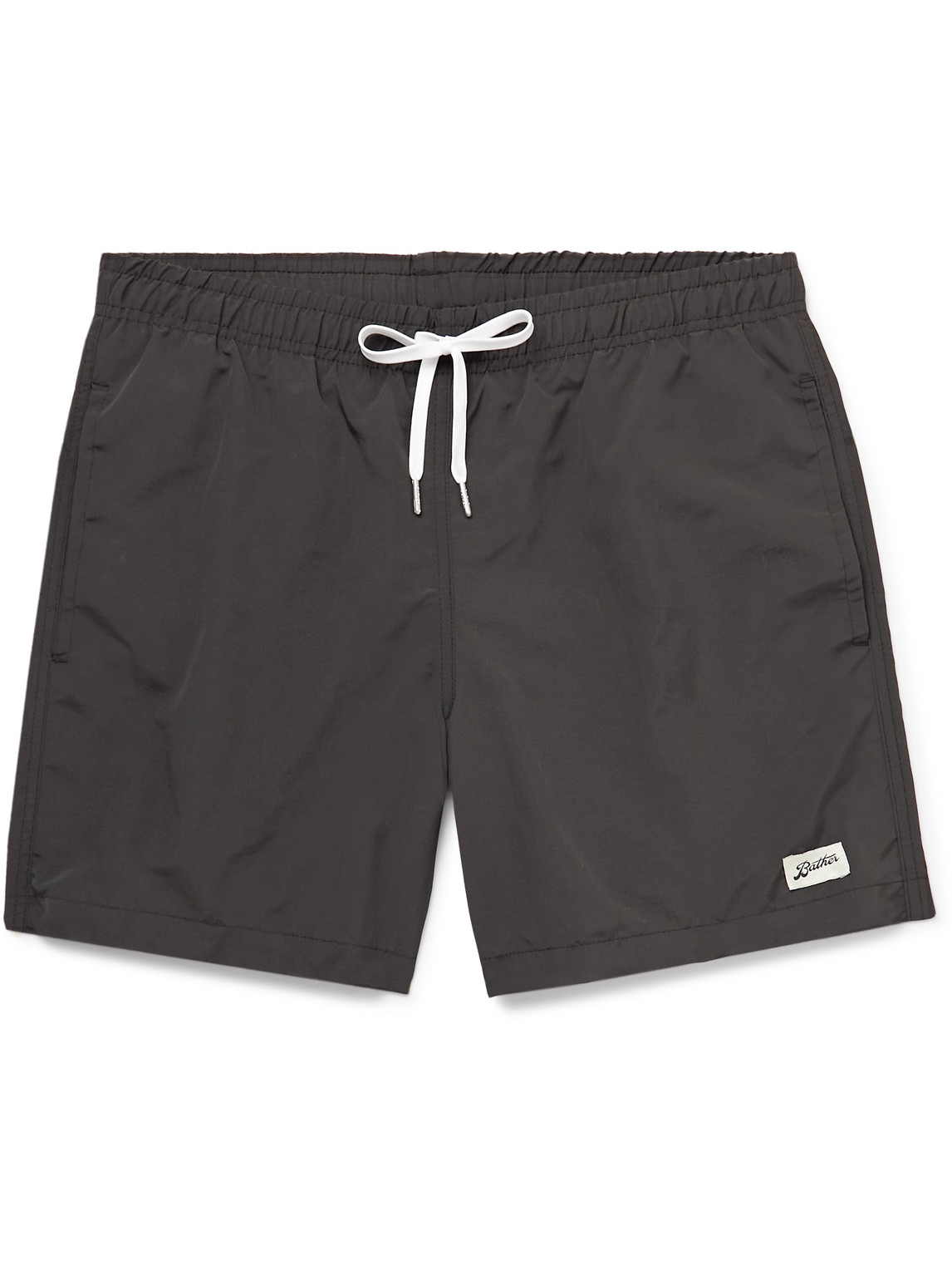 Bather Straight-leg Mid-length Recycled Swim Shorts In Black