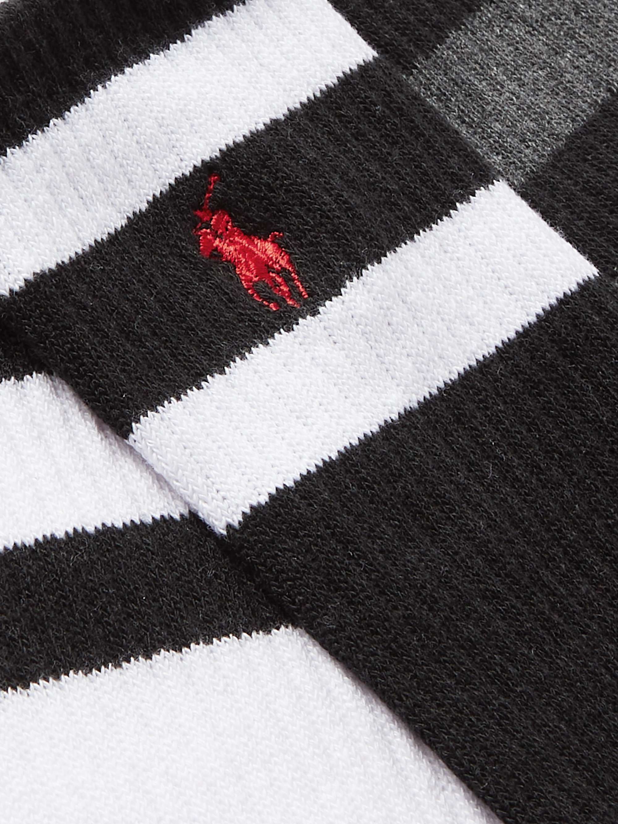 POLO RALPH LAUREN Three-Pack Striped Cotton-Blend Socks