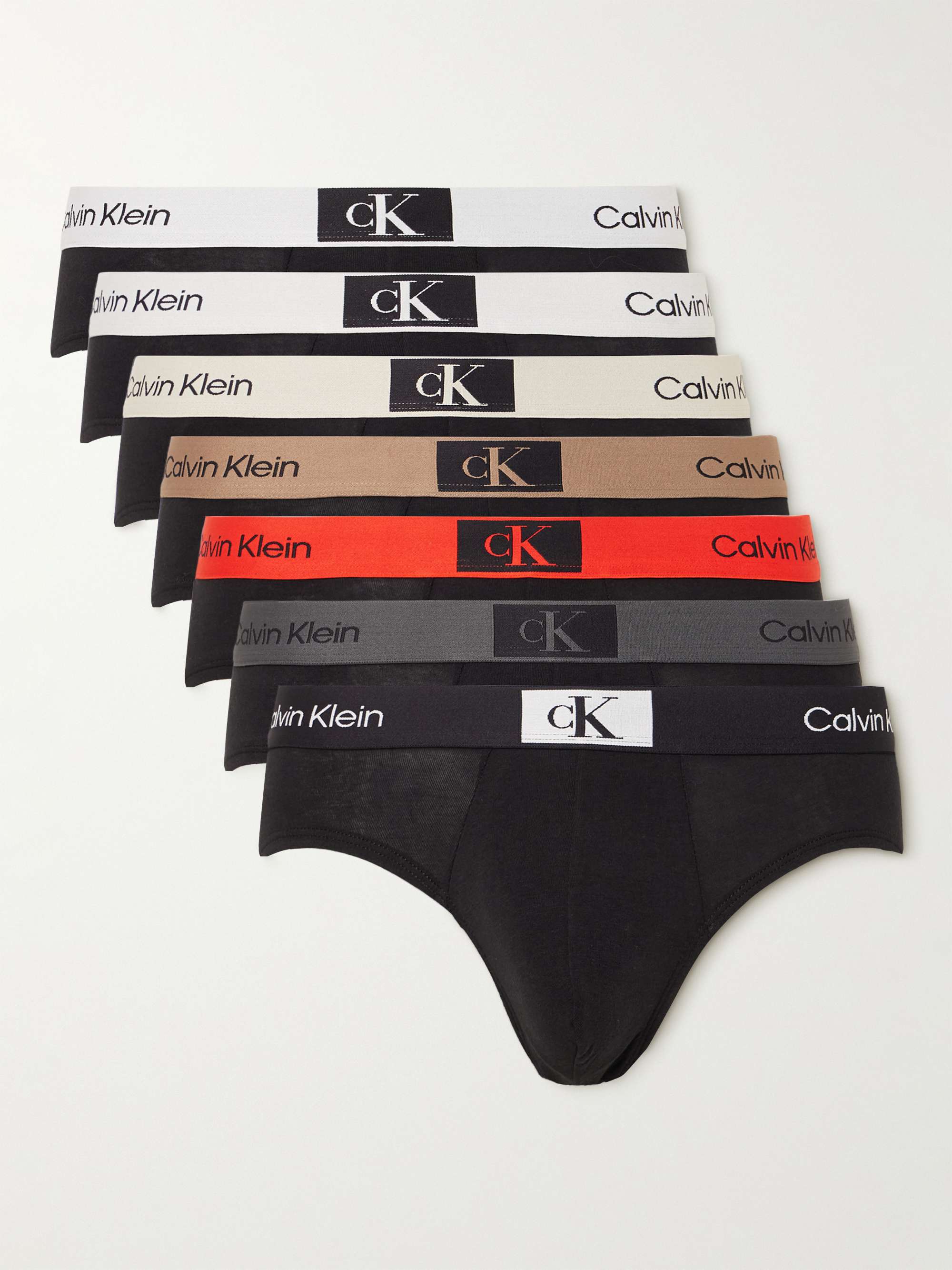 CALVIN KLEIN UNDERWEAR Seven-Pack Stretch-Cotton Boxer Briefs for Men