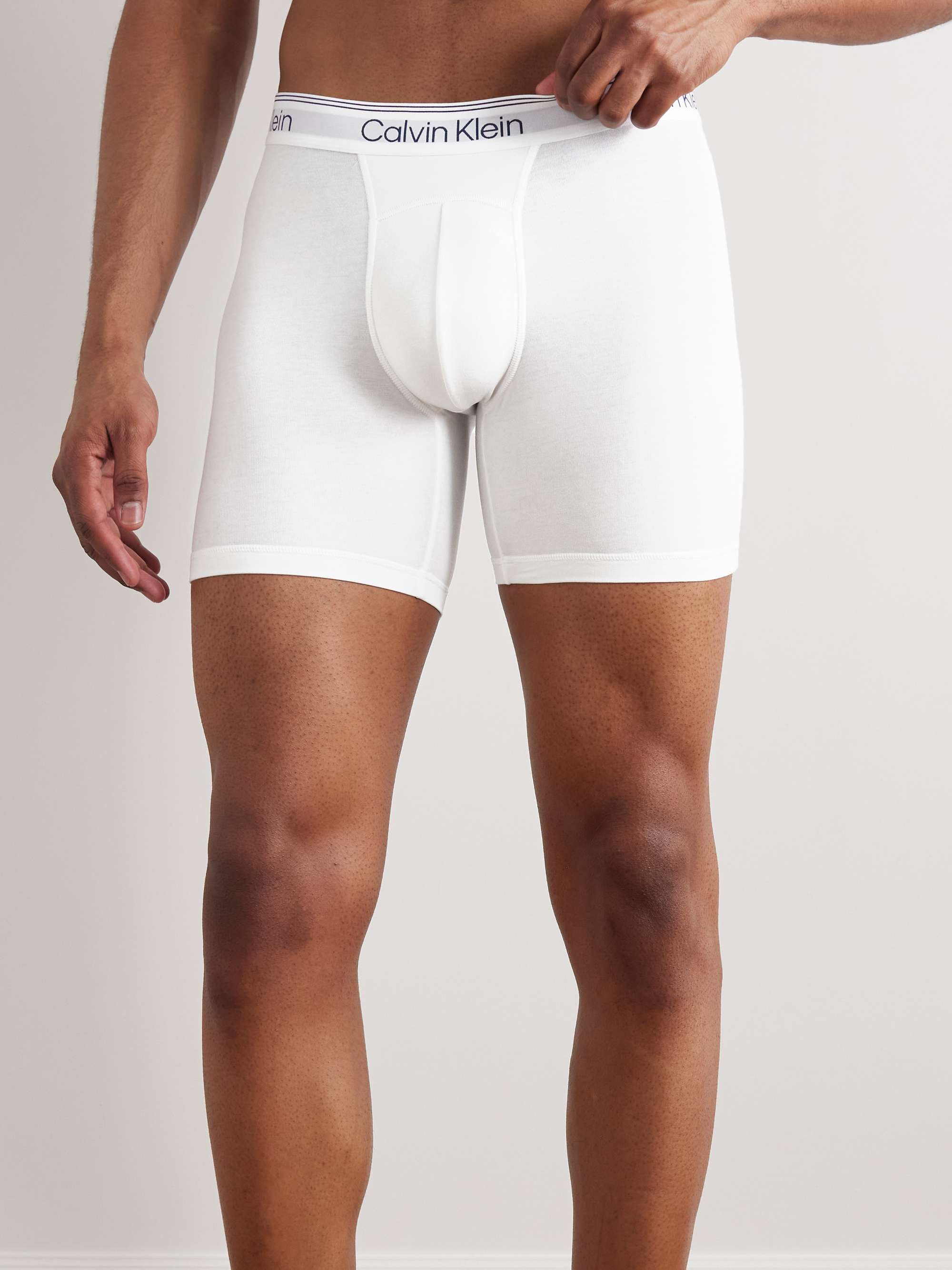 Stretch cotton boxer briefs