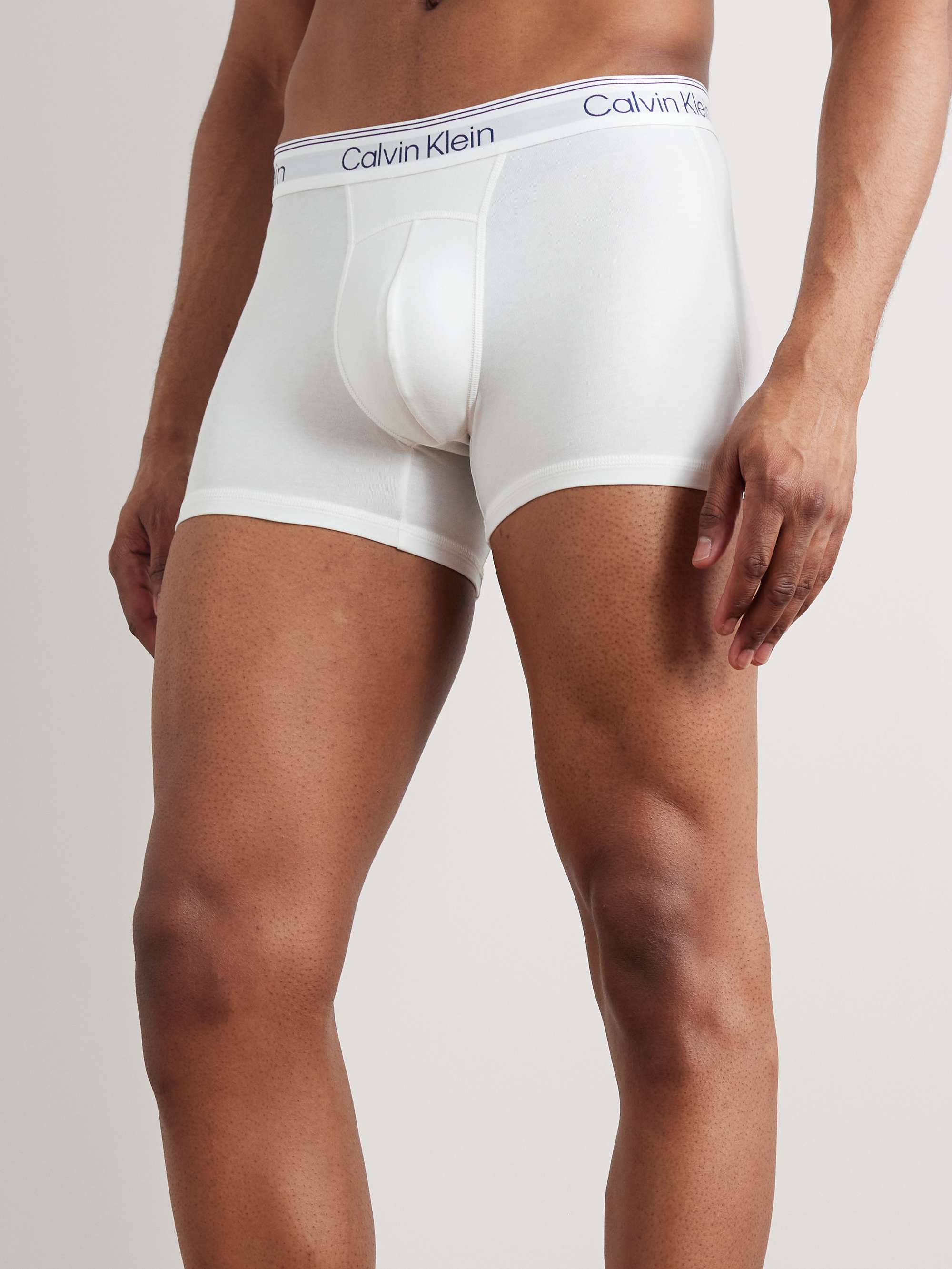 CALVIN KLEIN UNDERWEAR Stretch-Cotton Boxer Briefs for Men