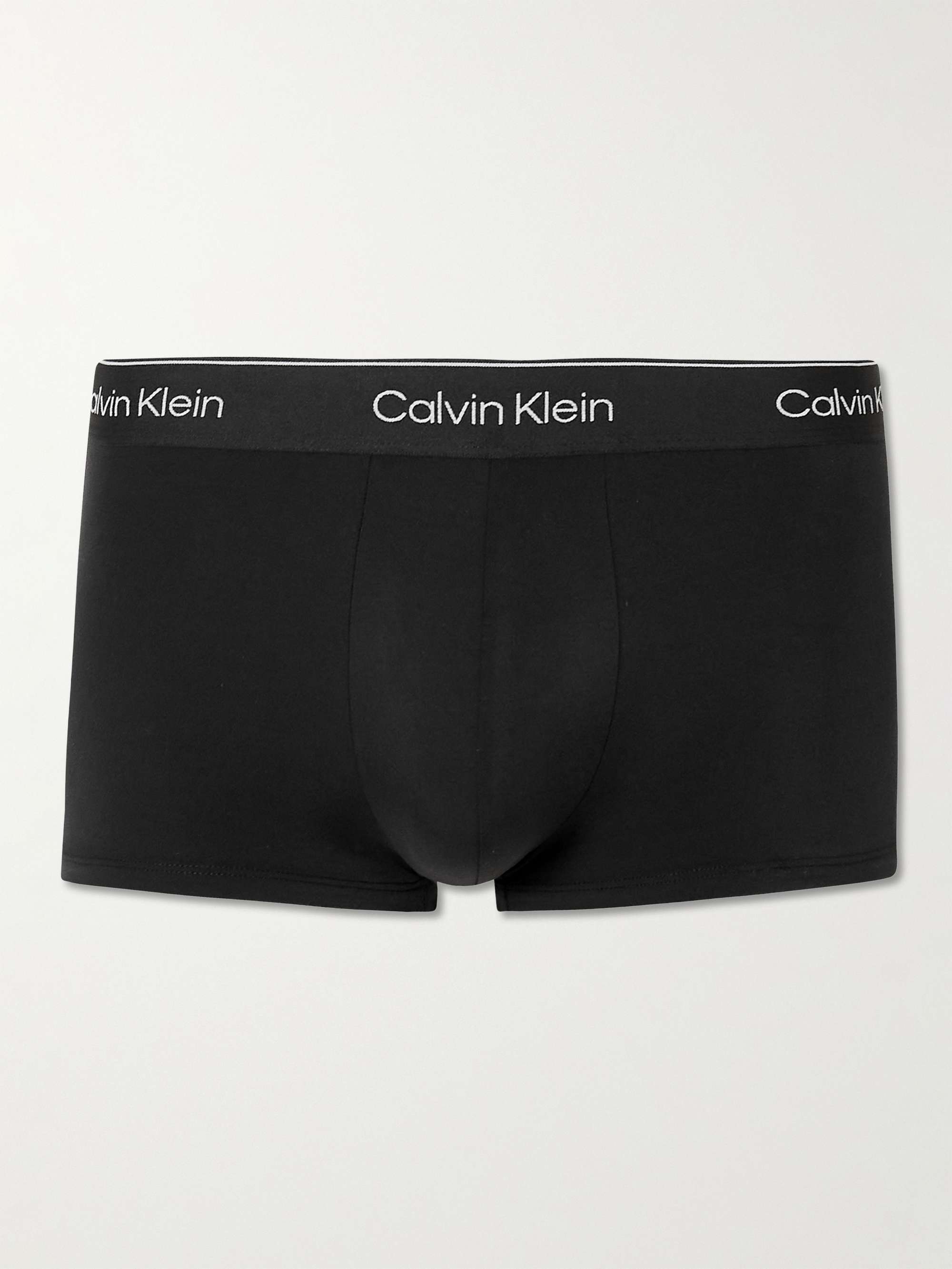 CALVIN KLEIN UNDERWEAR Low-Rise Stretch-Cotton Boxer Briefs for