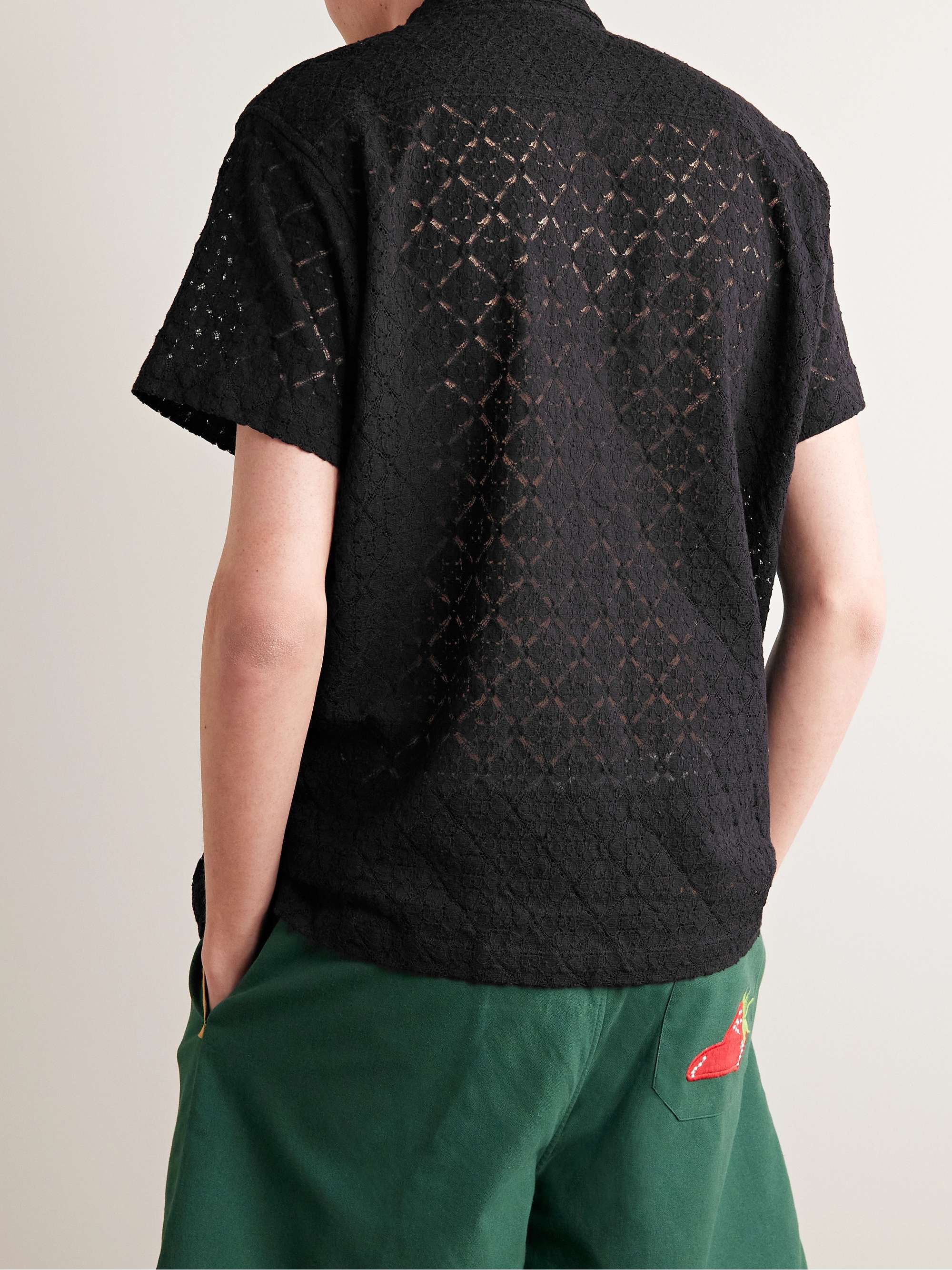 BODE Cotton-Blend Lace Shirt