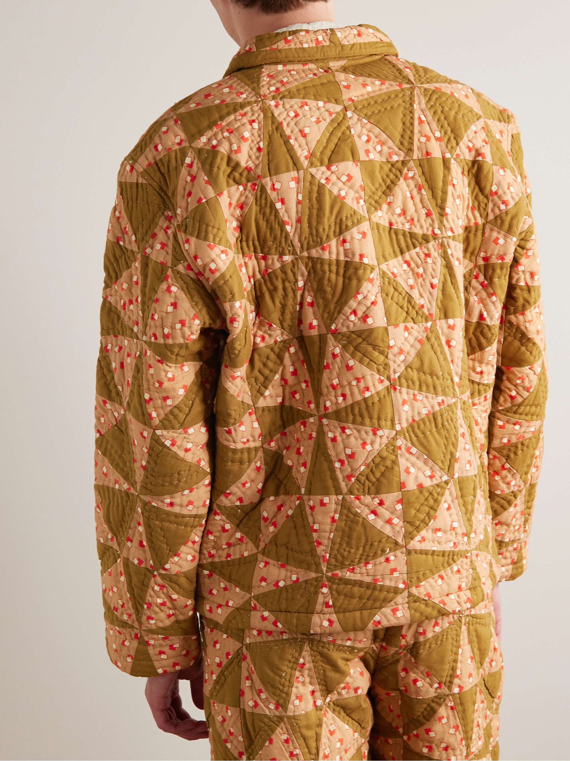 BODE Kaleidoscope Quilted Padded Printed Cotton Jacket