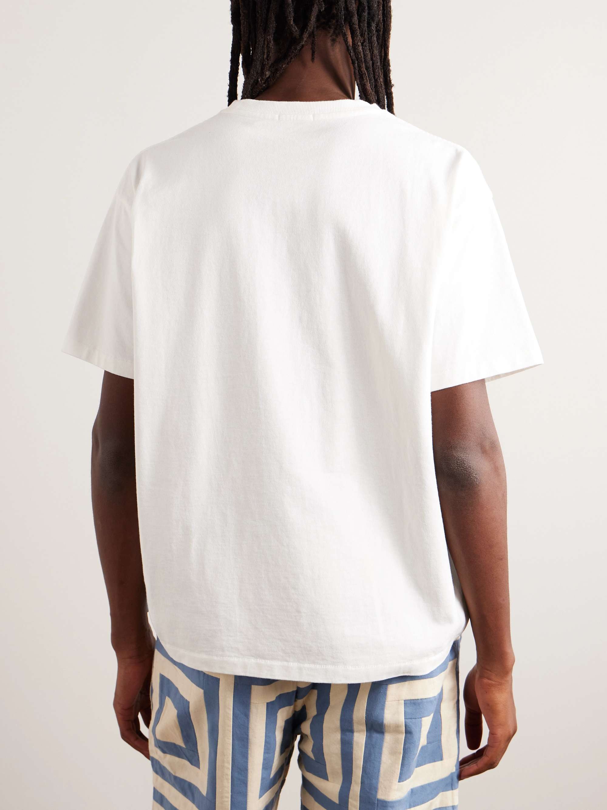 BODE Logo-Embroidered Appliquéd Cotton-Jersey T-Shirt for Men | MR PORTER