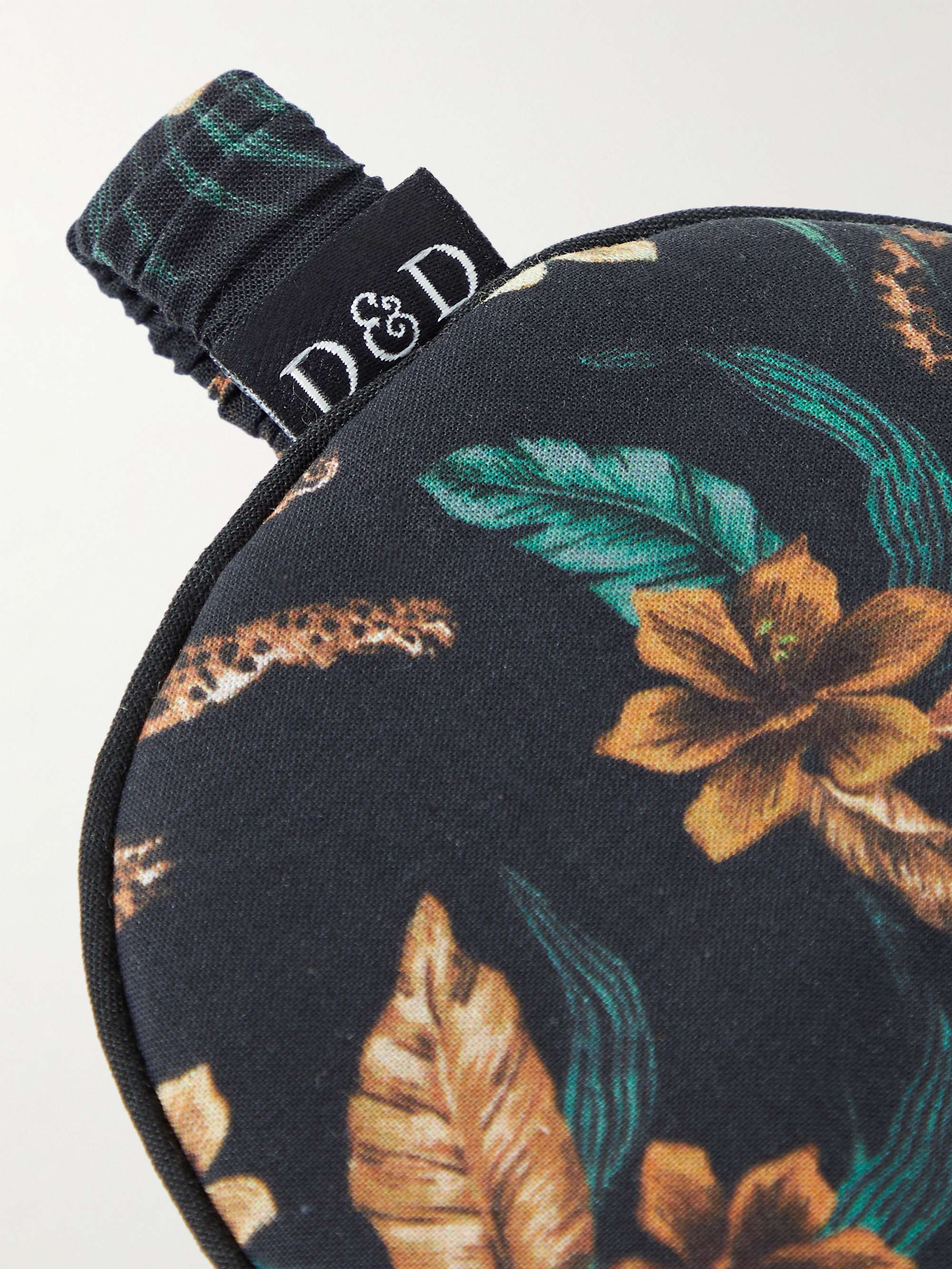DESMOND & DEMPSEY Printed Cotton-Twill Eye Mask
