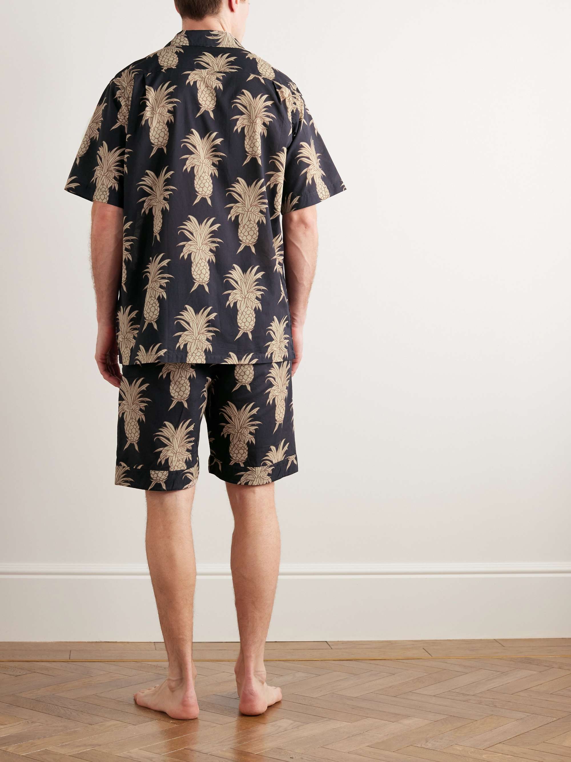 DESMOND & DEMPSEY Printed Cotton Pyjama Set