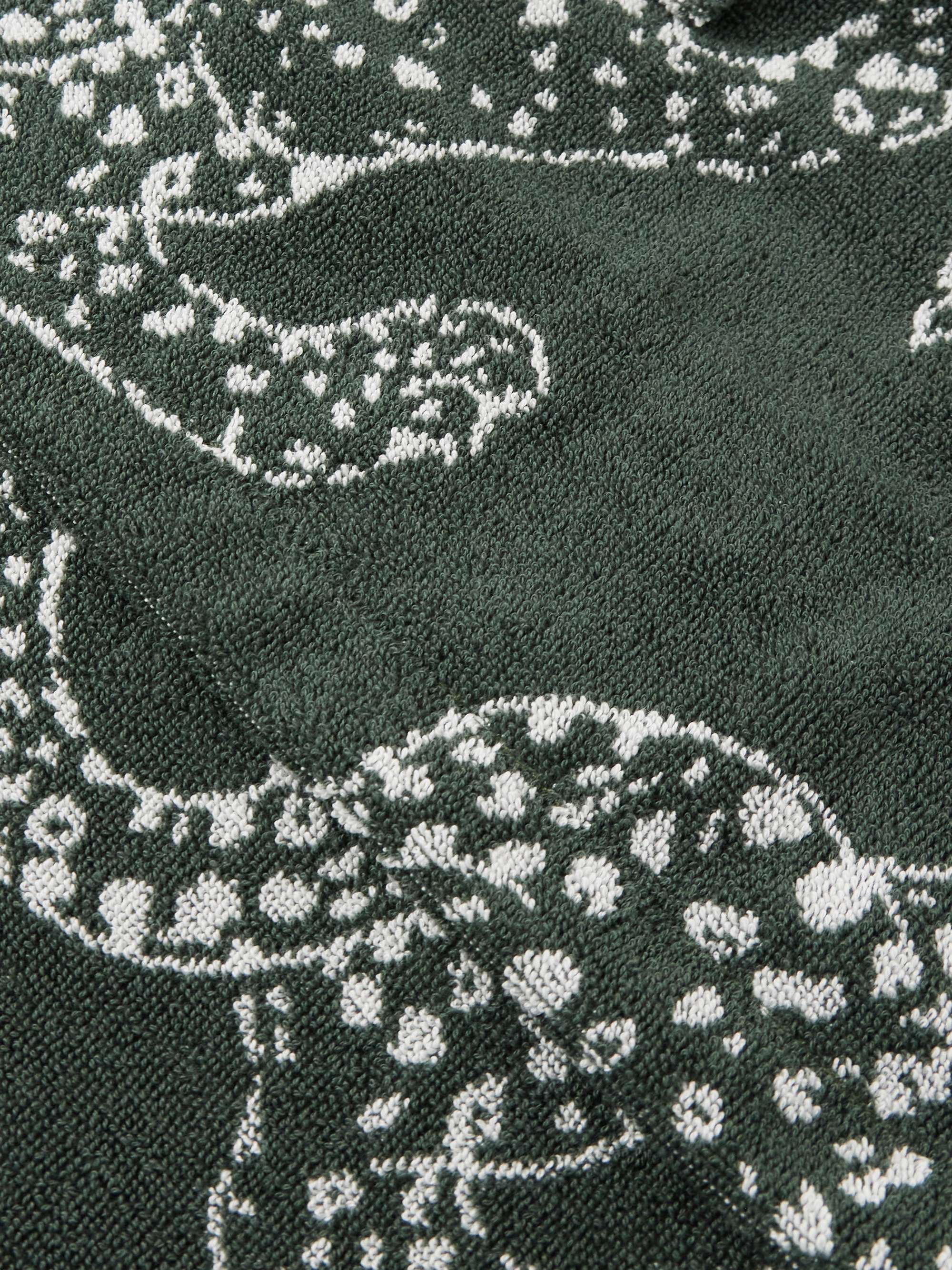 DESMOND & DEMPSEY Cotton-Terry Jacquard Robe
