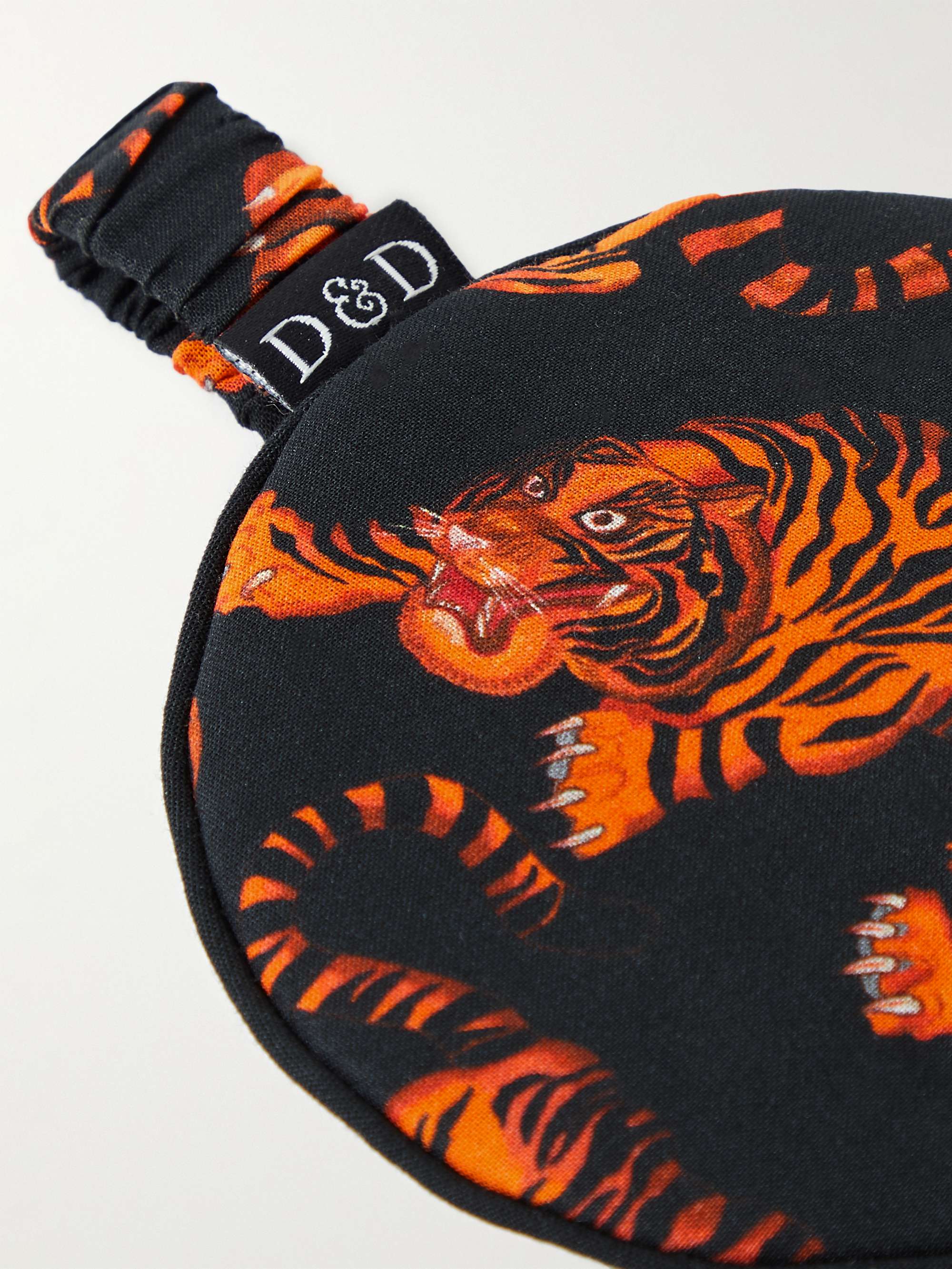 DESMOND & DEMPSEY Printed Cotton-Twill Eye Mask