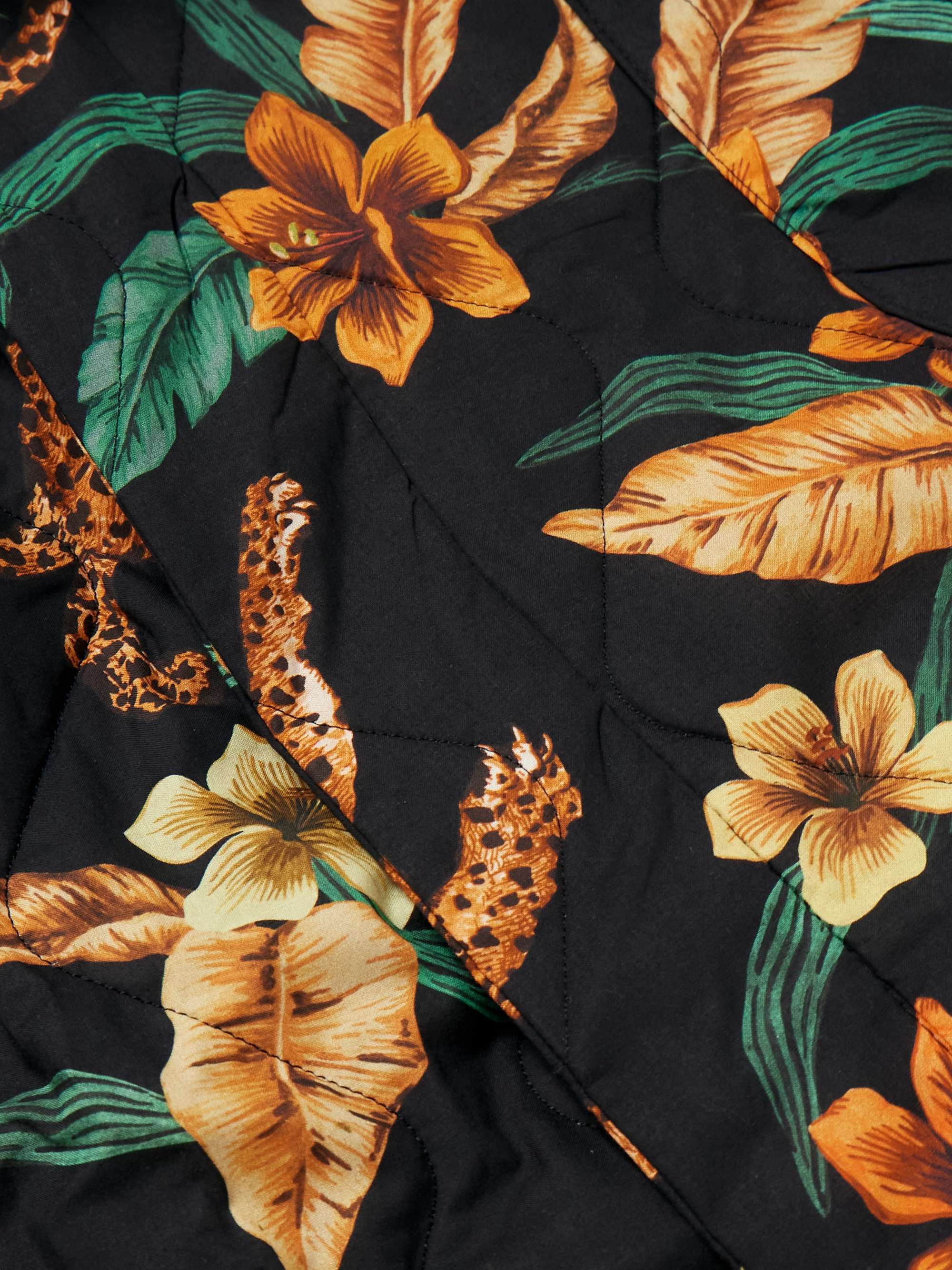 DESMOND & DEMPSEY Quilted Printed Cotton Robe