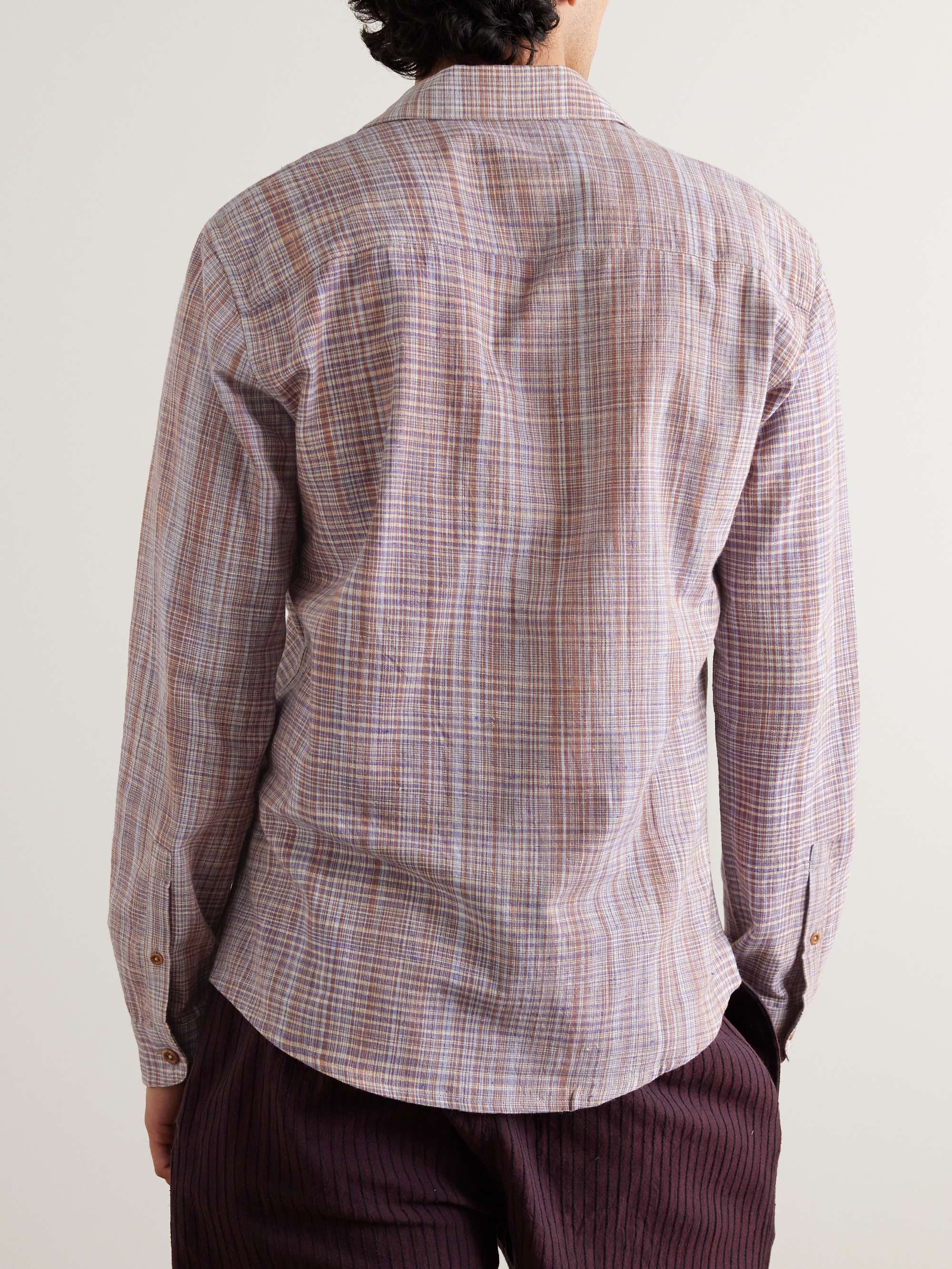 SMR DAYS Paloma Camp-Collar Striped Organic Cotton Shirt