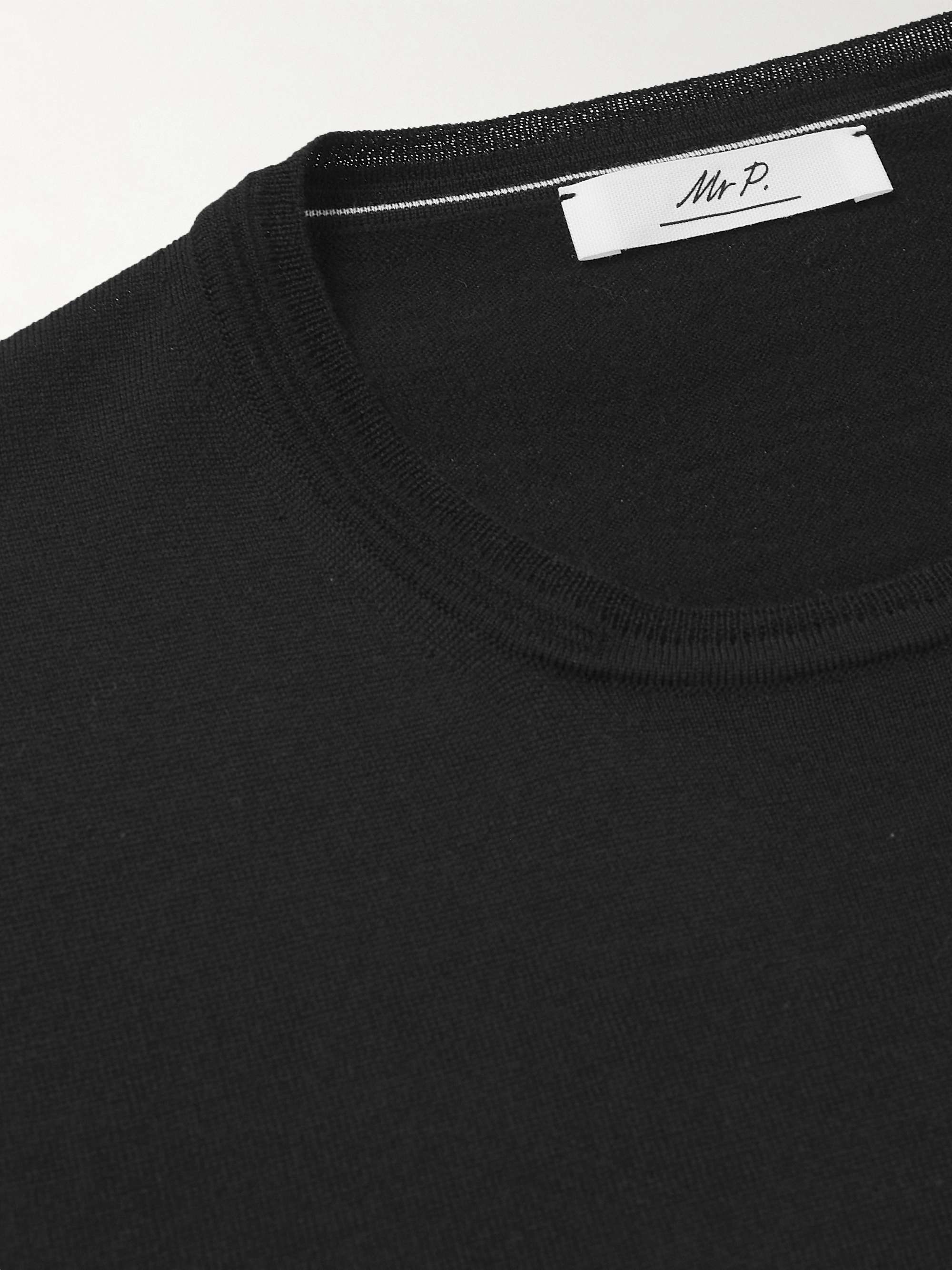 Black Slim-Fit Merino Wool Sweater | MR P. | MR PORTER