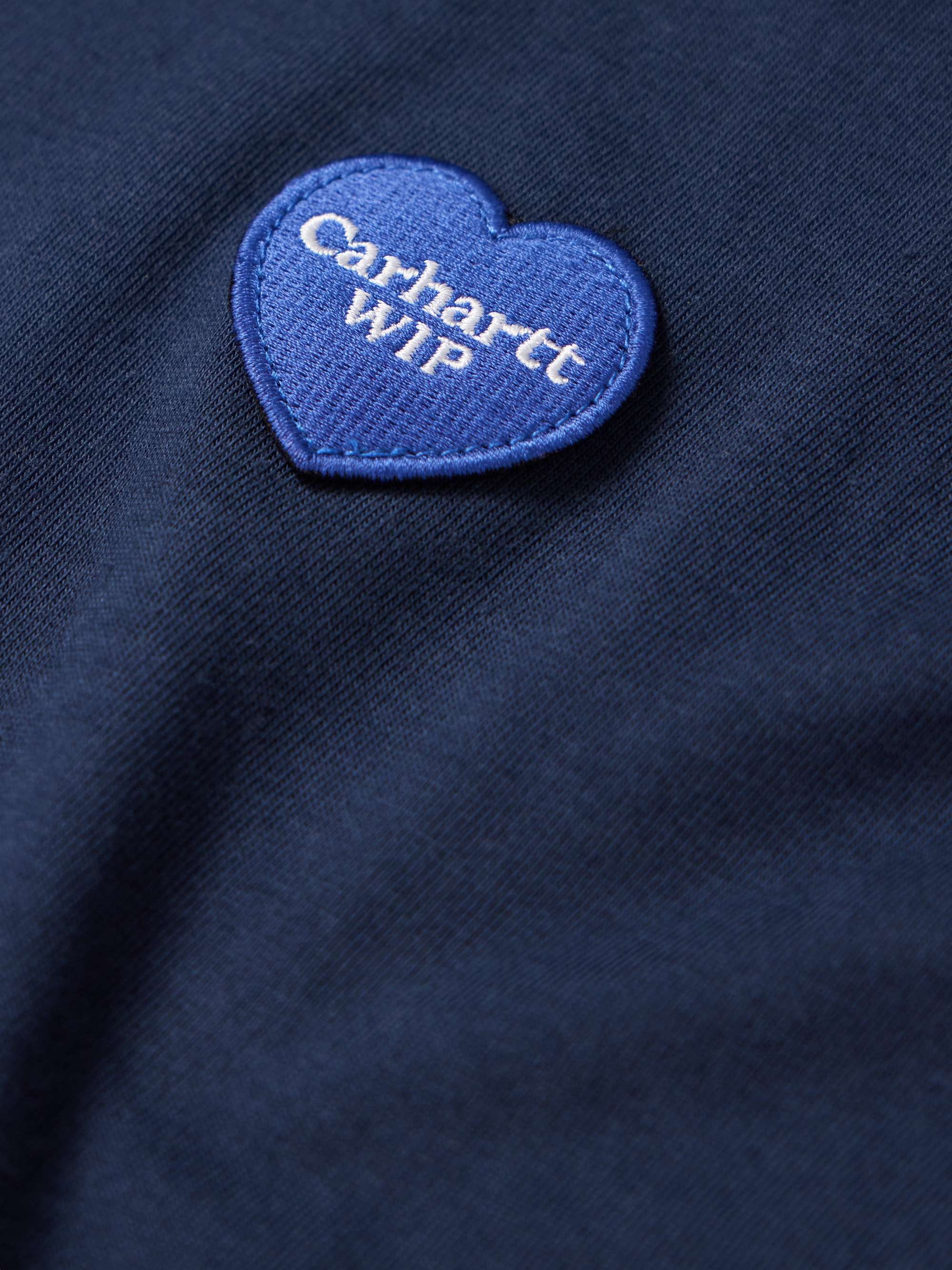 CARHARTT WIP Double Heart LogoAppliquéd Printed CottonJersey TShirt
