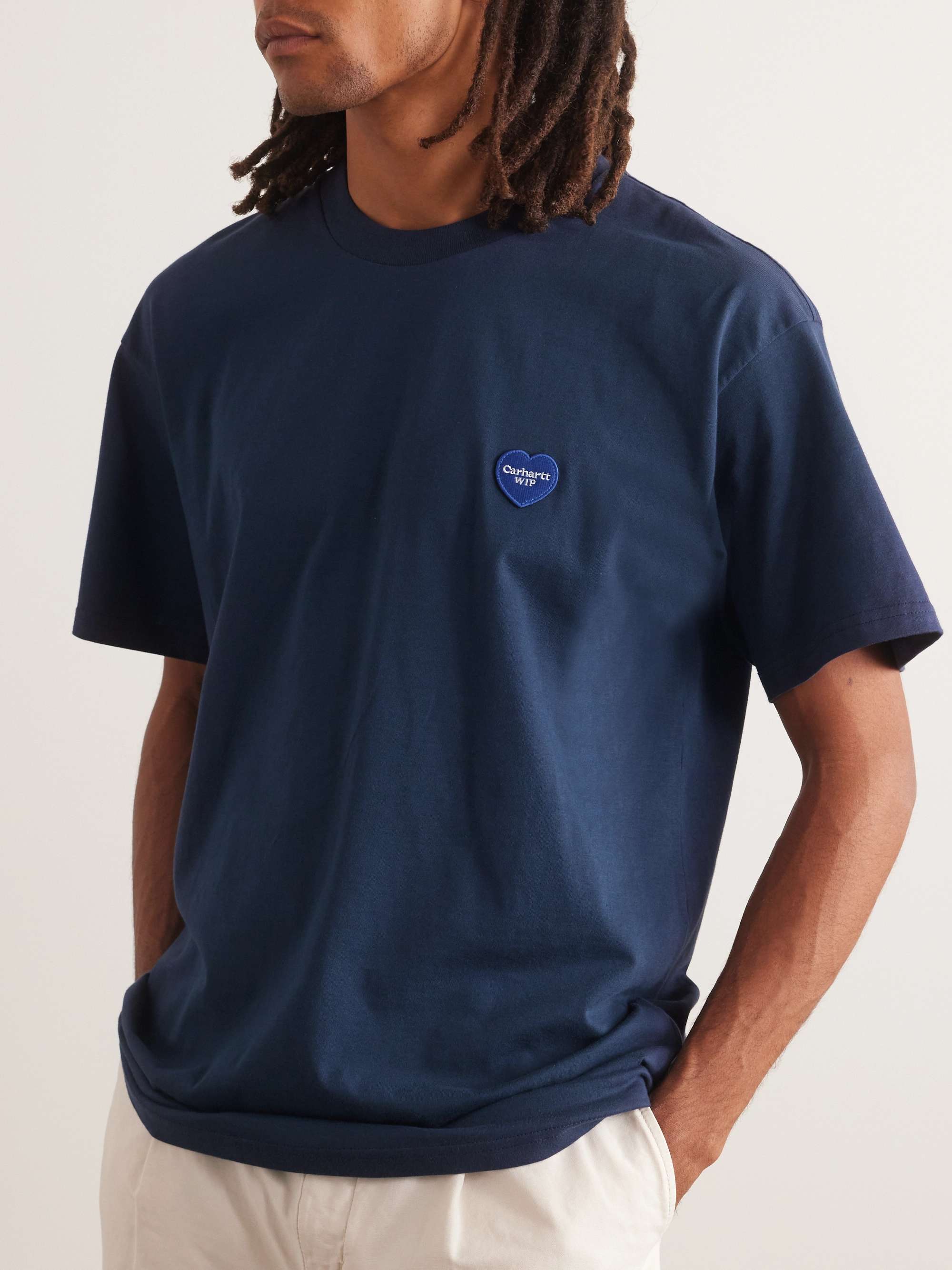 CARHARTT WIP Double Heart Logo-Appliquéd Printed Cotton-Jersey T-Shirt ...