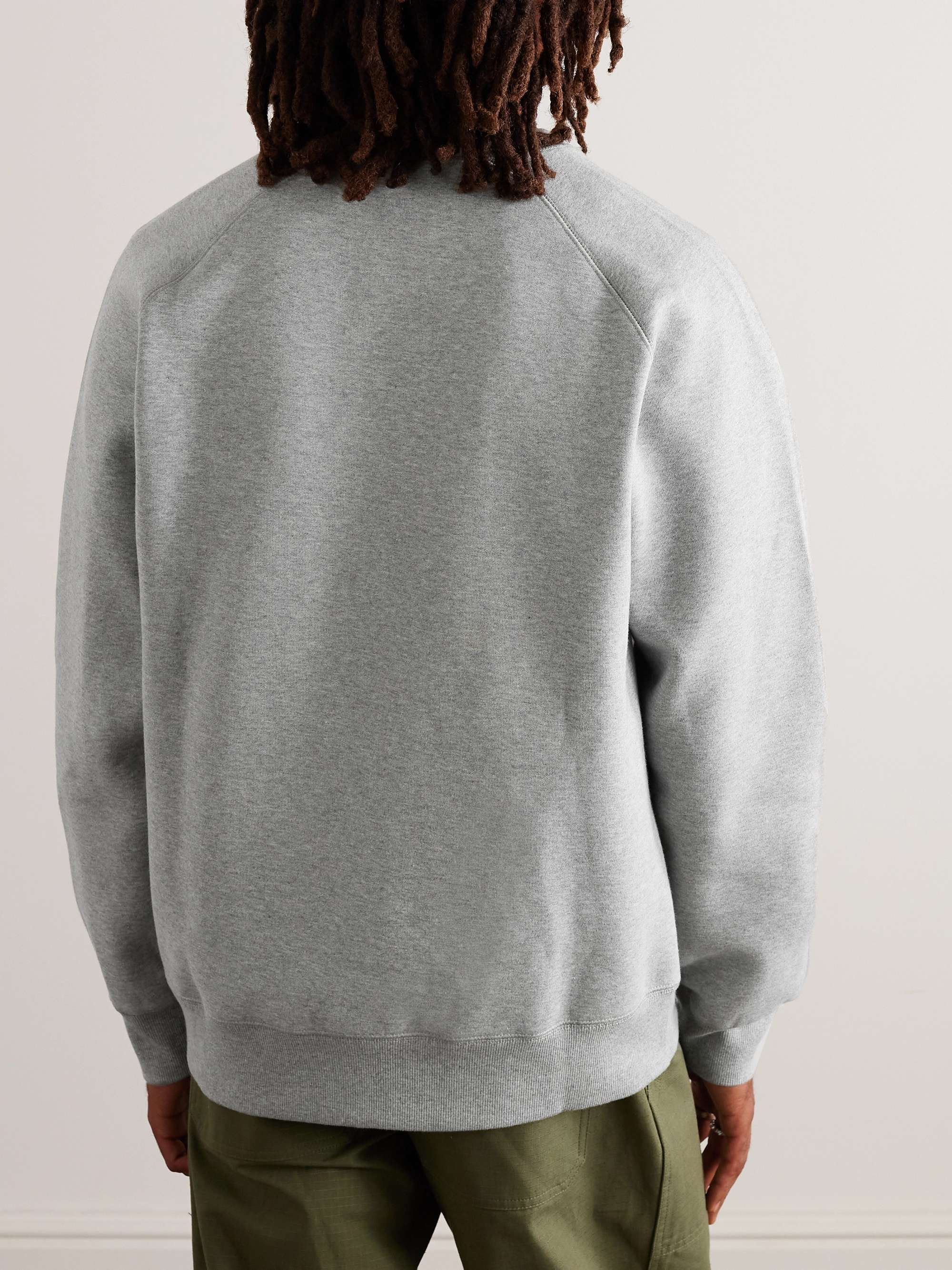 CARHARTT WIP Chase Logo-Embroidered Cotton-Blend Jersey Sweatshirt