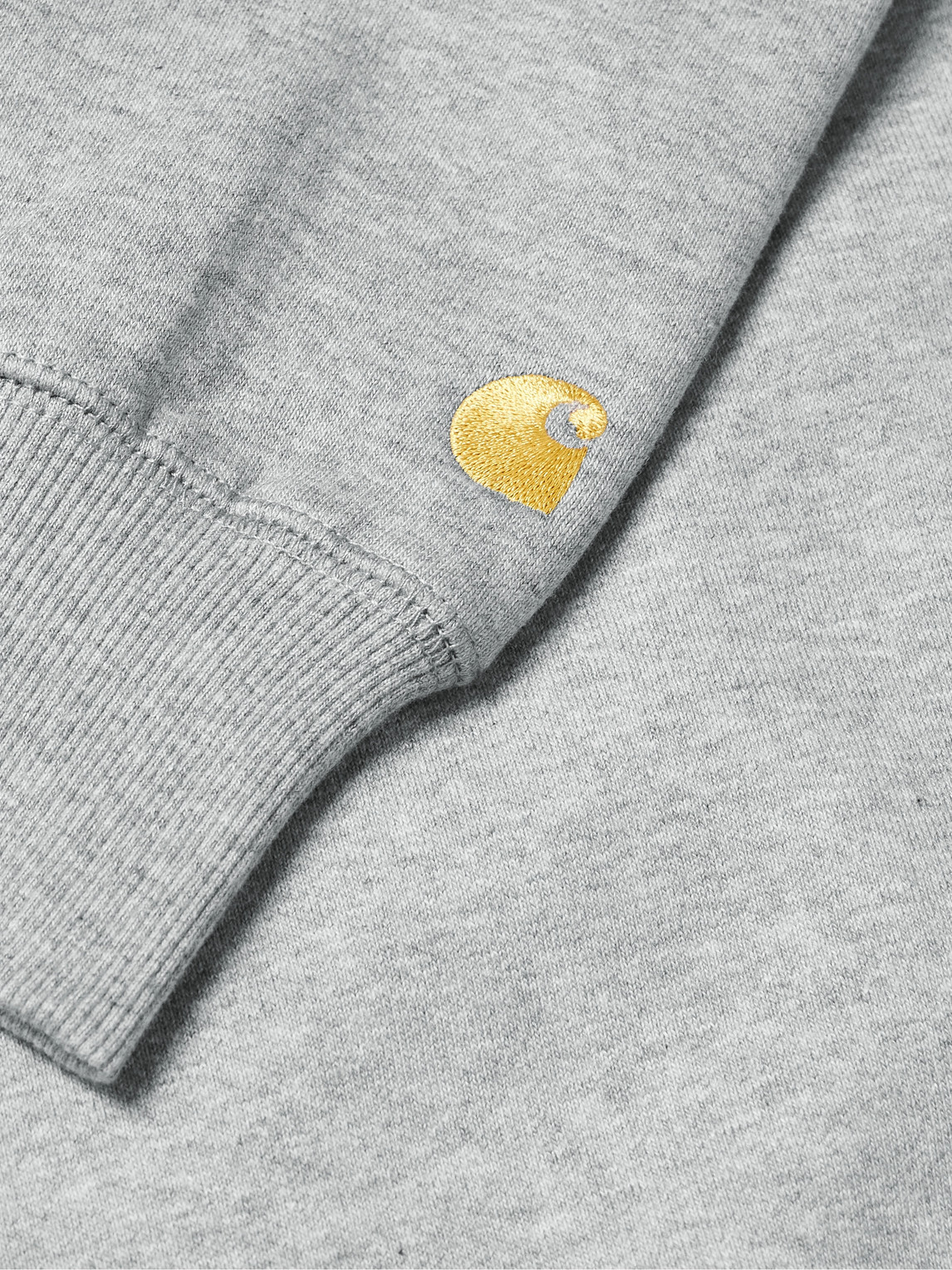 Shop Carhartt Chase Cotton-blend Jersey Sweatshirt In Gray