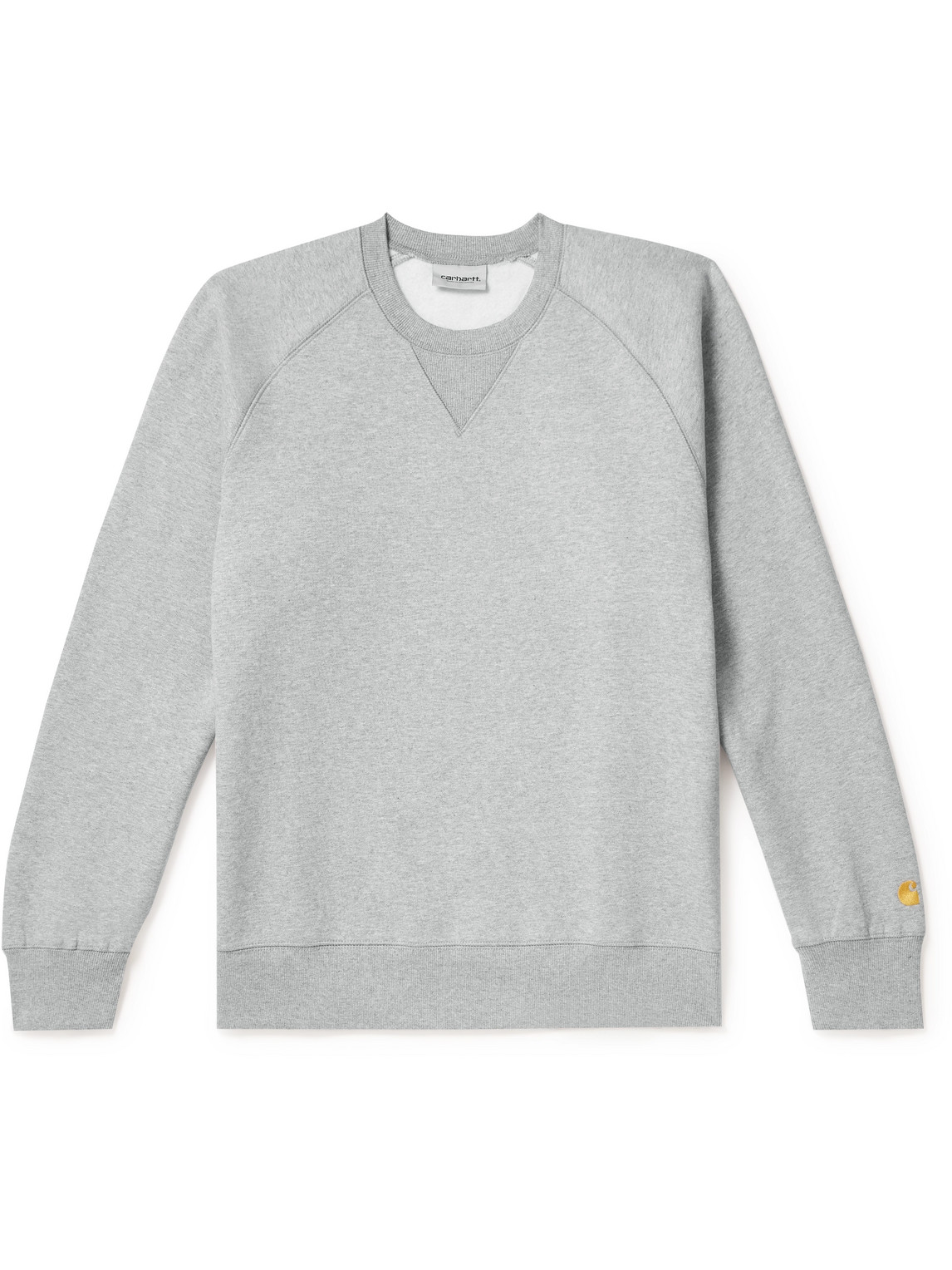 Shop Carhartt Chase Cotton-blend Jersey Sweatshirt In Gray