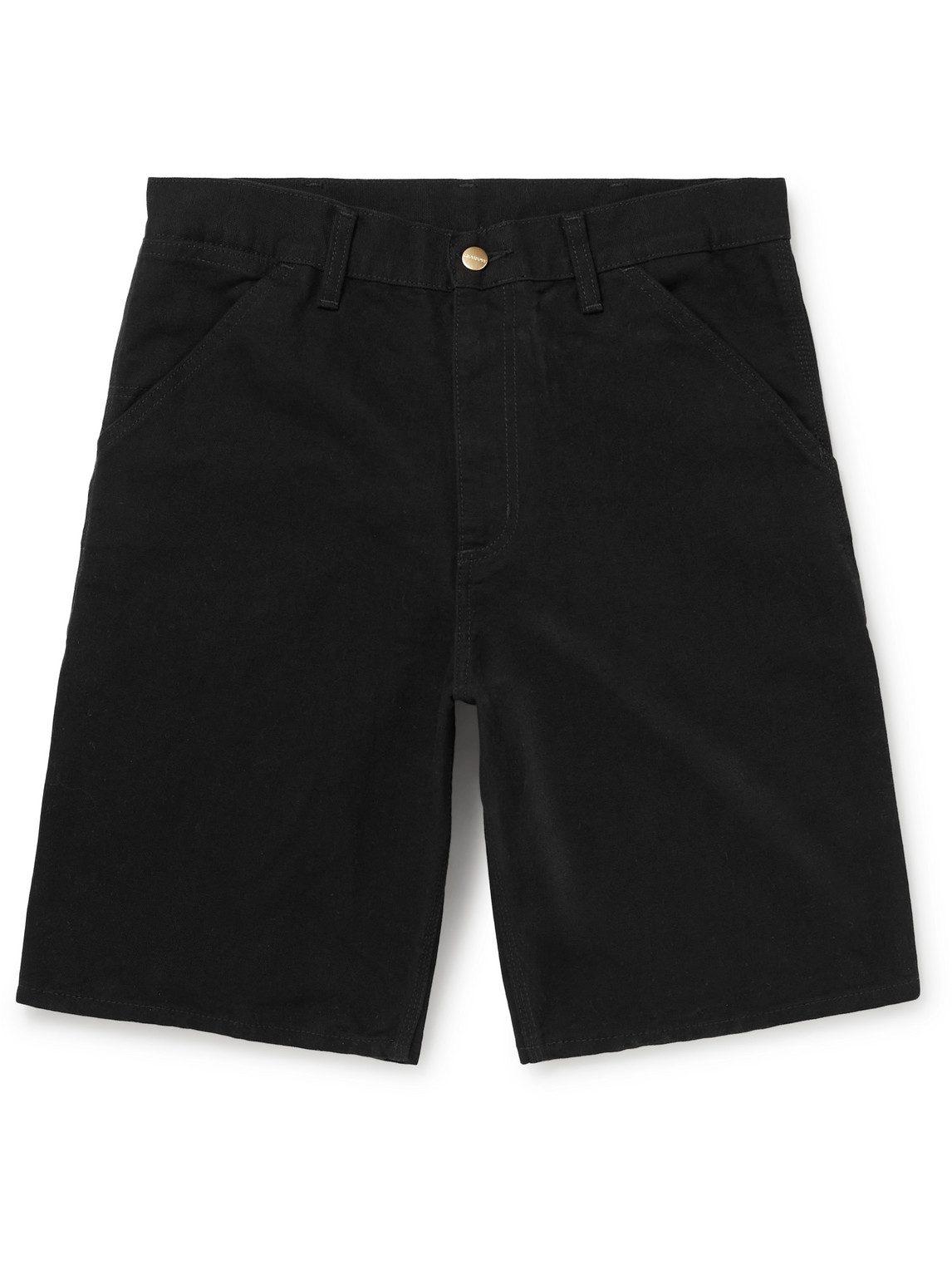 Carhartt Work In Progress Flint Organic Cotton Twill Shorts In Black
