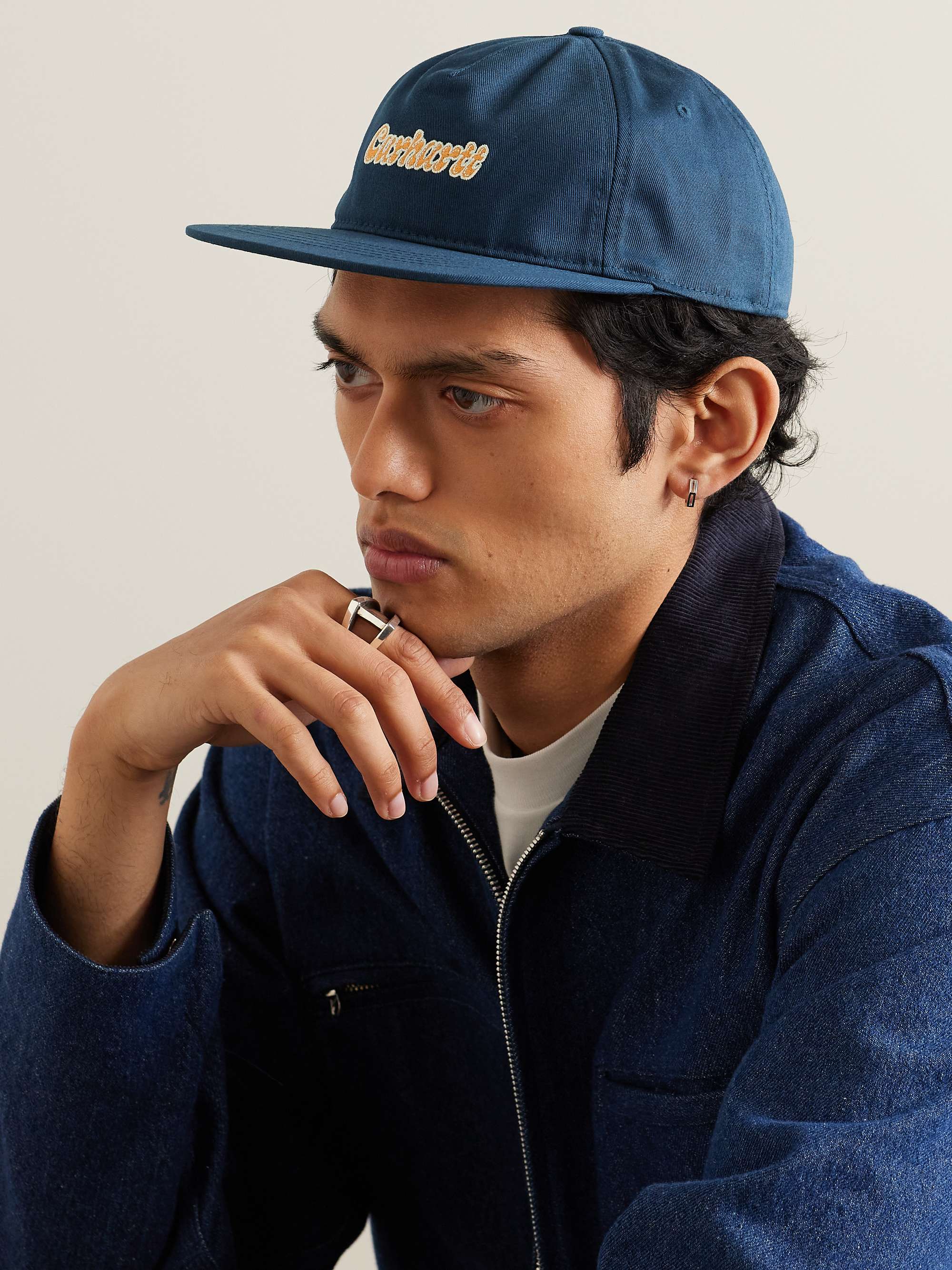 for Script Cap CARHARTT WIP Baseball PORTER Liquid Logo-Embroidered | Men Cotton-Twill MR