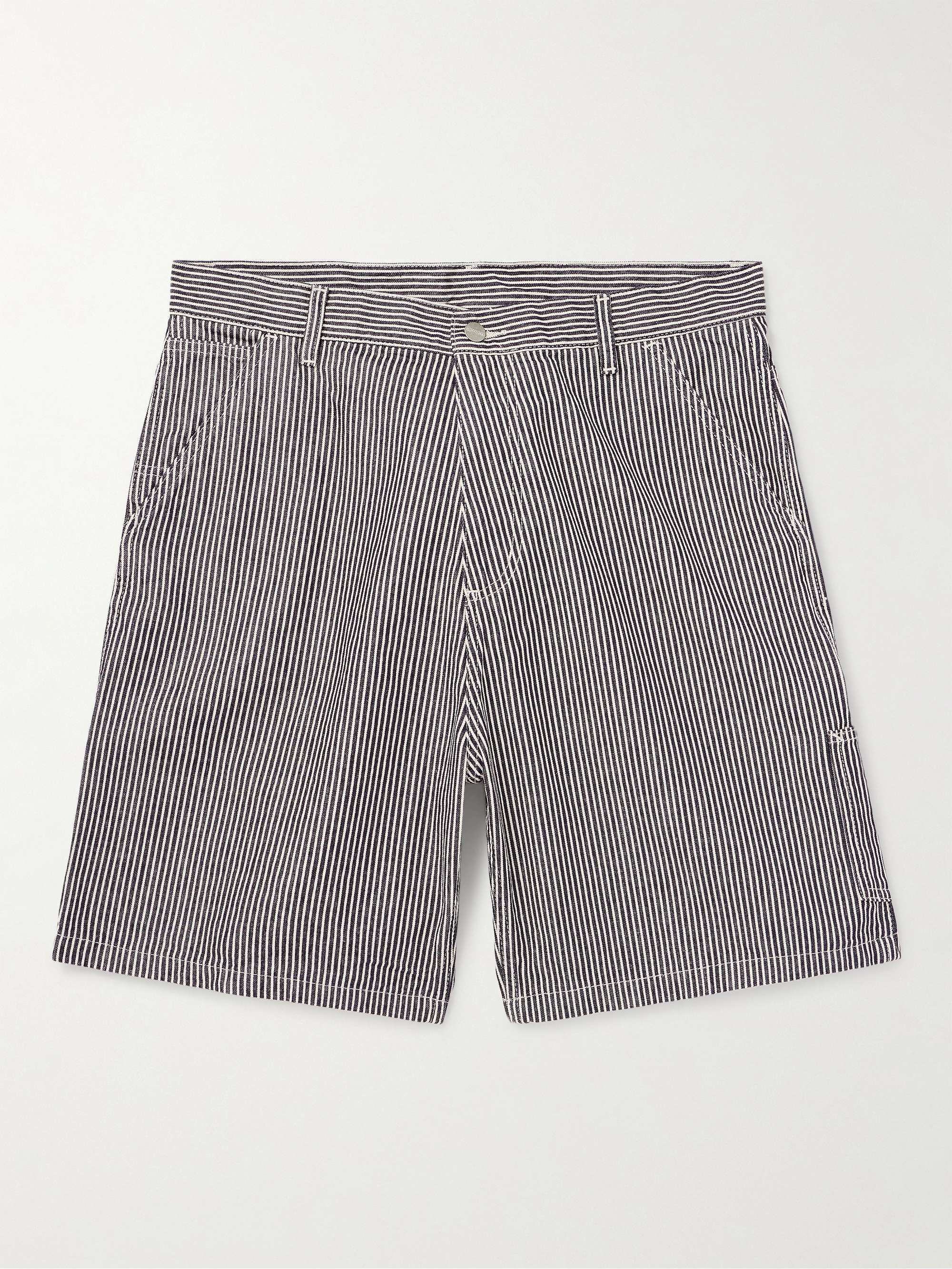 CARHARTT WIP Straight-Leg Striped Cotton-Canvas Shorts for Men | MR PORTER