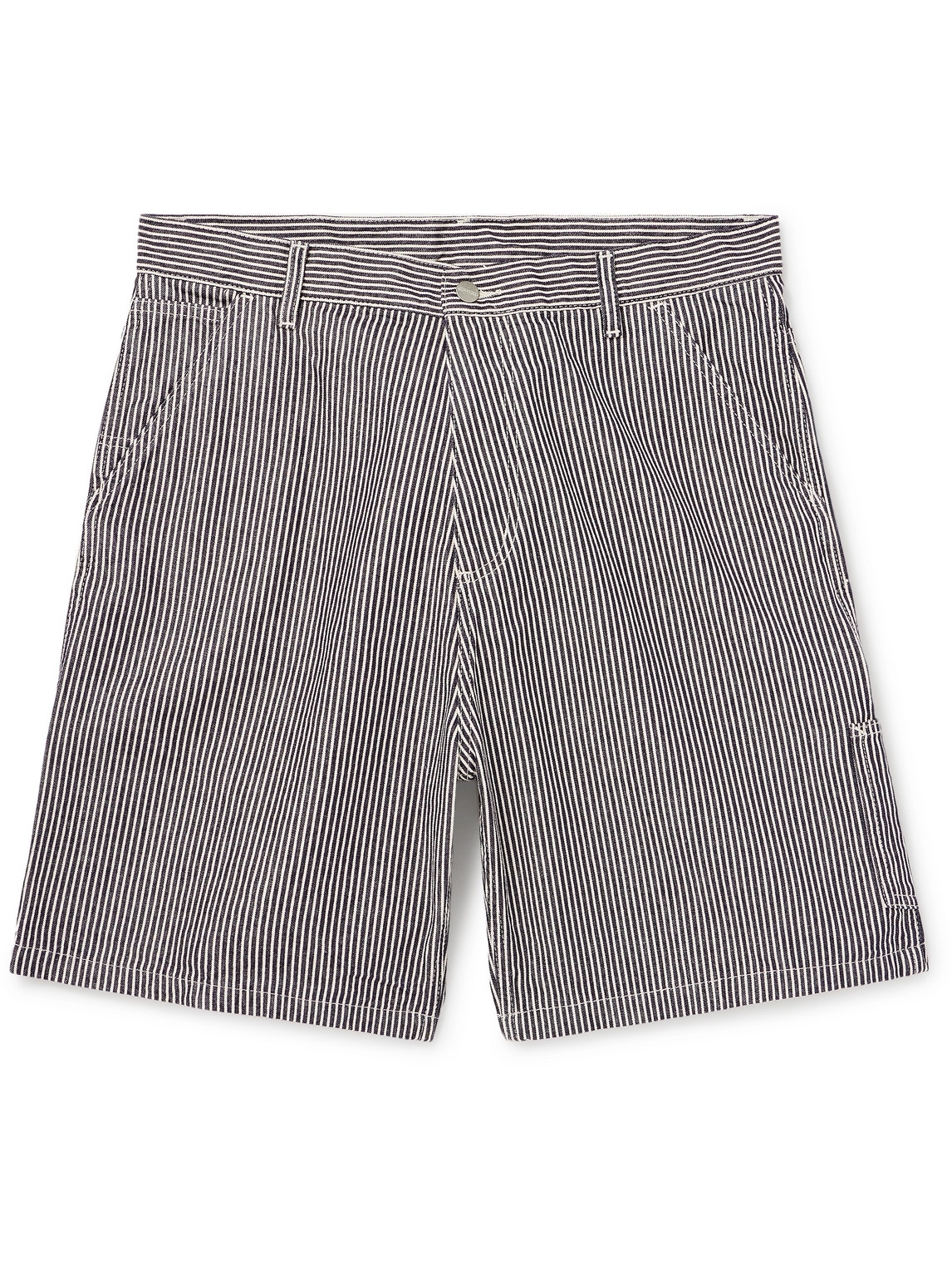 CARHARTT STRAIGHT-LEG STRIPED COTTON-CANVAS SHORTS