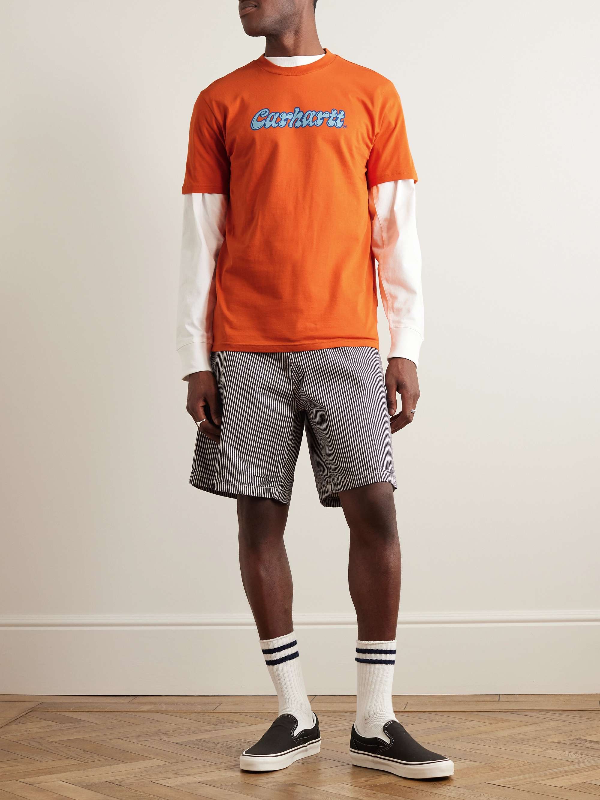 CARHARTT WIP Liquid Script Slim-Fit Logo-Print Cotton-Jersey T-Shirt for  Men