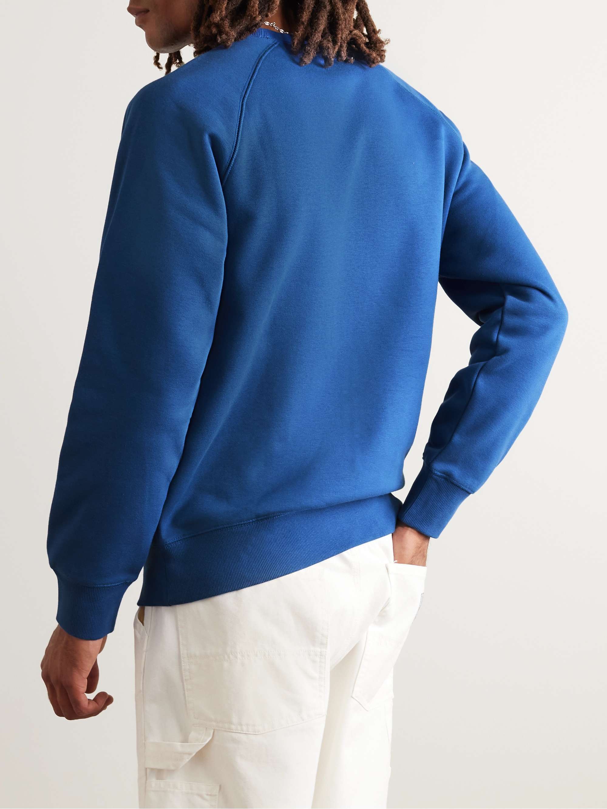 CARHARTT WIP Chase Logo-Embroidered Cotton-Blend Jersey Sweatshirt